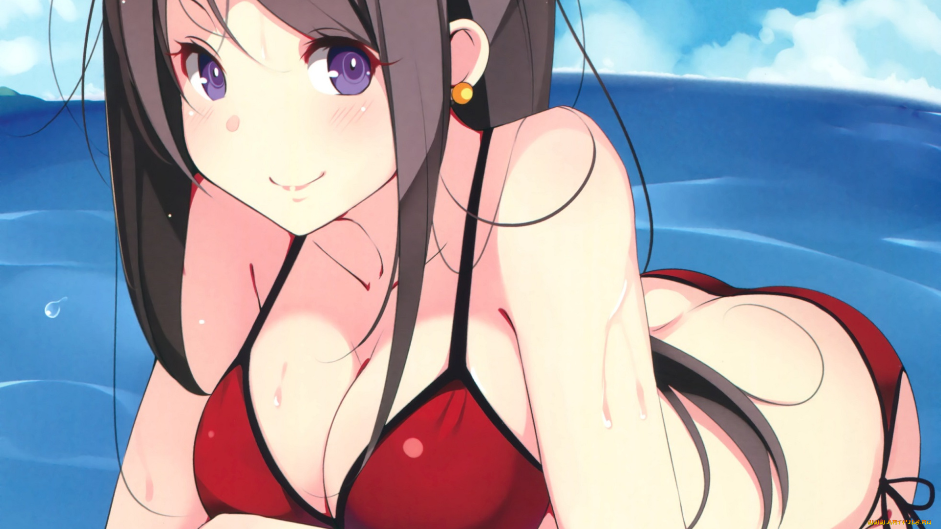 аниме, unknown, , другое, девушка, арт, kujou, ichiso, взгляд