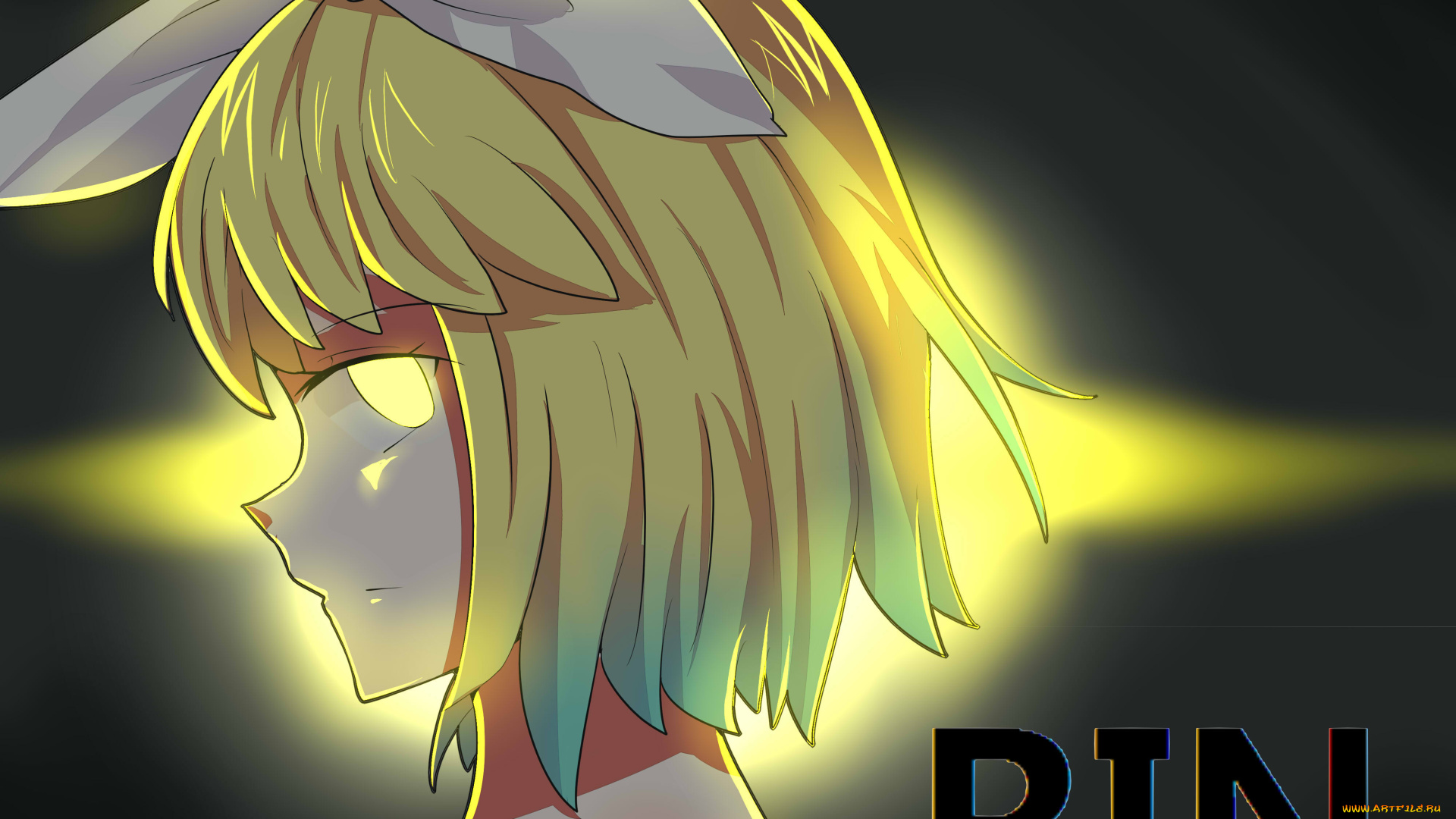 аниме, vocaloid, weitu, арт, kagamine, rin, девочка