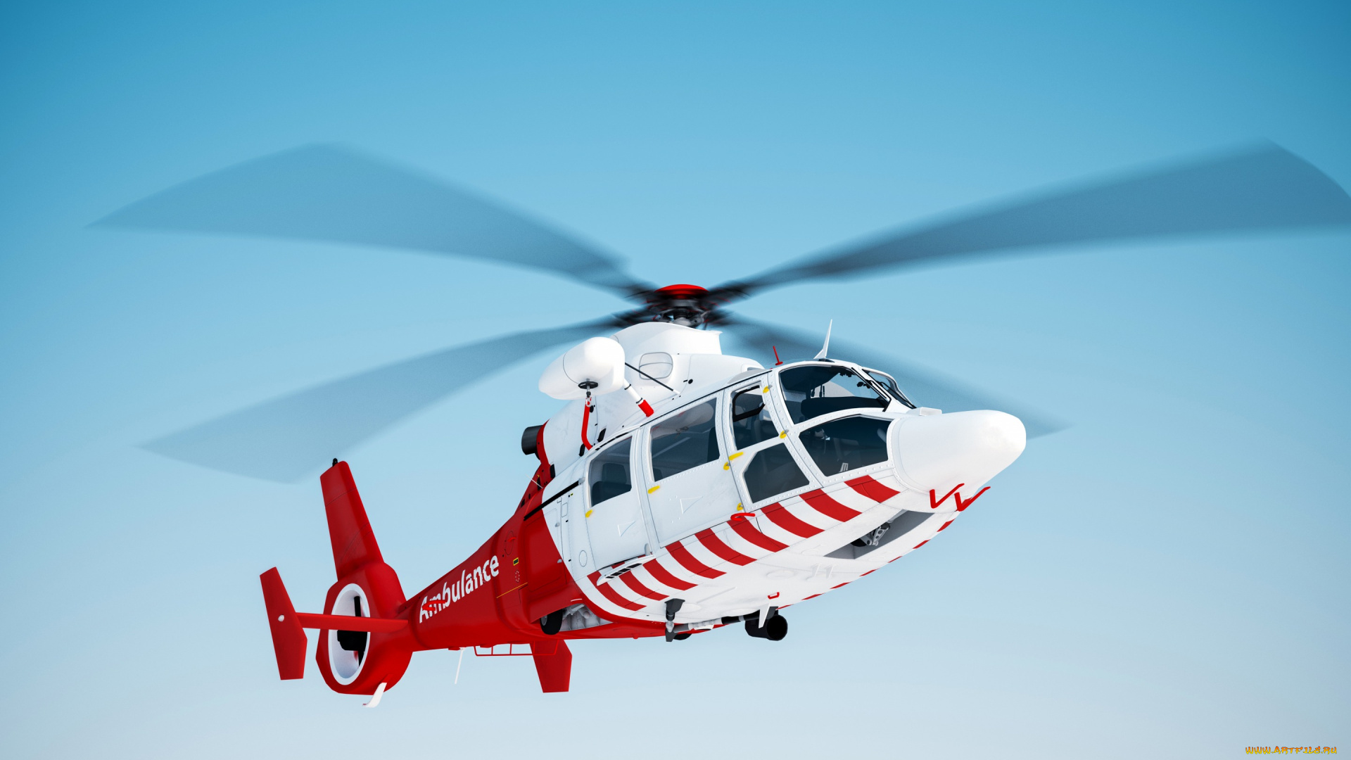авиация, 3д, рисованые, v-graphic, скорая, помощь, ambulance, спасательный, небо, вертолет