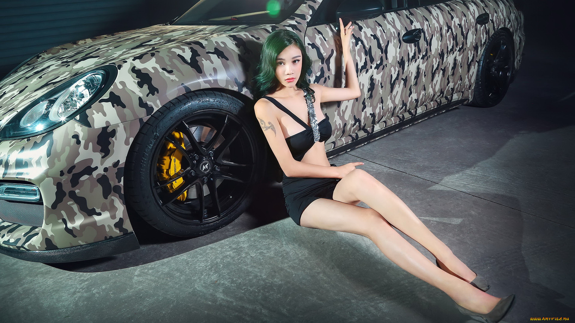 автомобили, -авто, с, девушками, азиатка, автомобиль, фон, взгляд, девушка