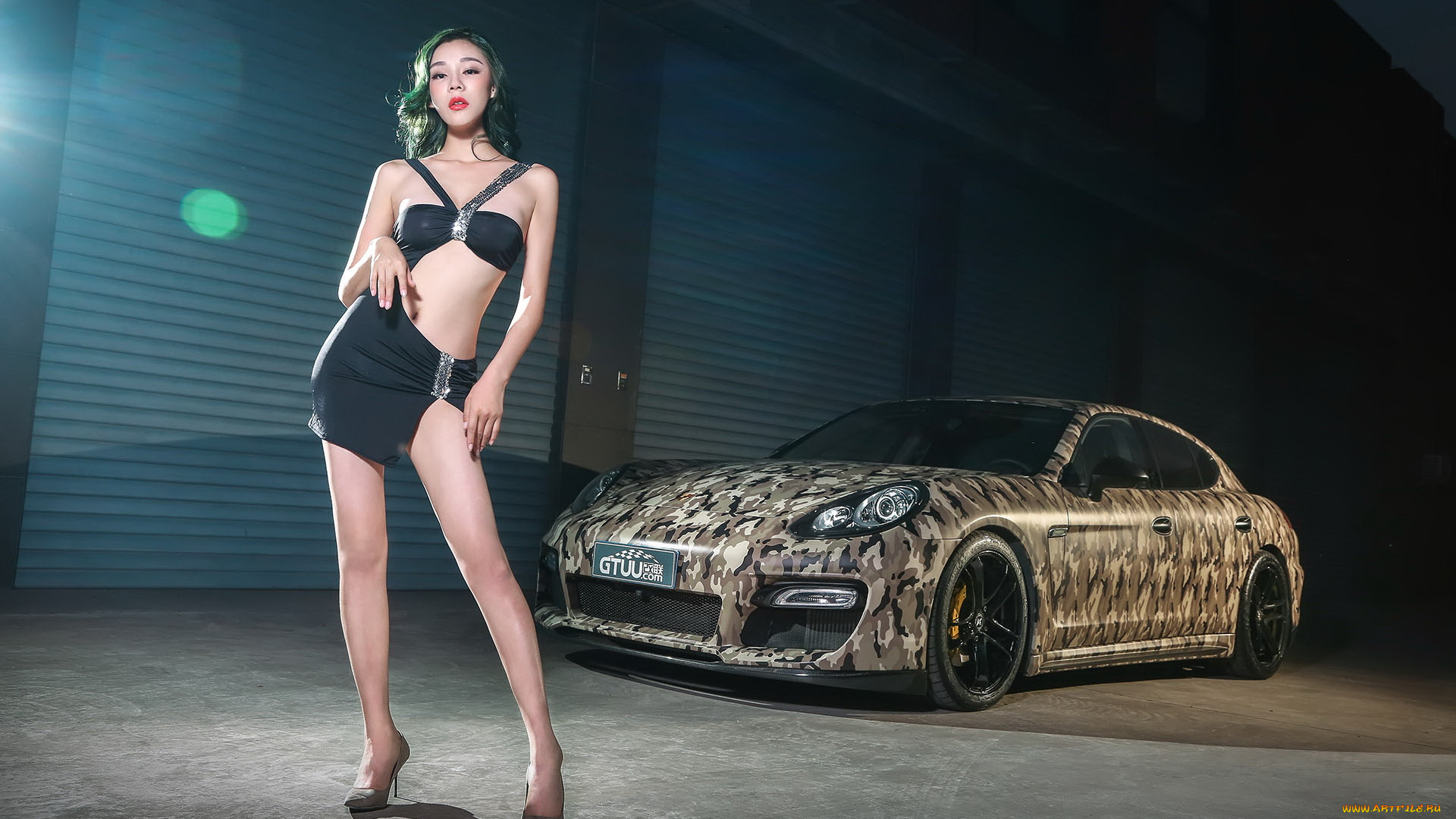 автомобили, -авто, с, девушками, азиатка, автомобиль, фон, взгляд, девушка