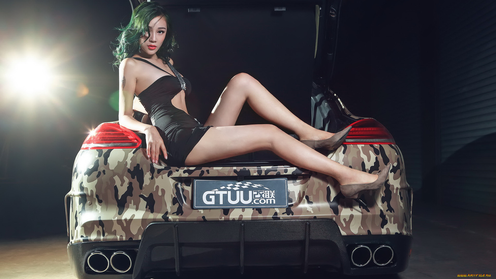 автомобили, -авто, с, девушками, взгляд, девушка, азиатка, автомобиль, фон