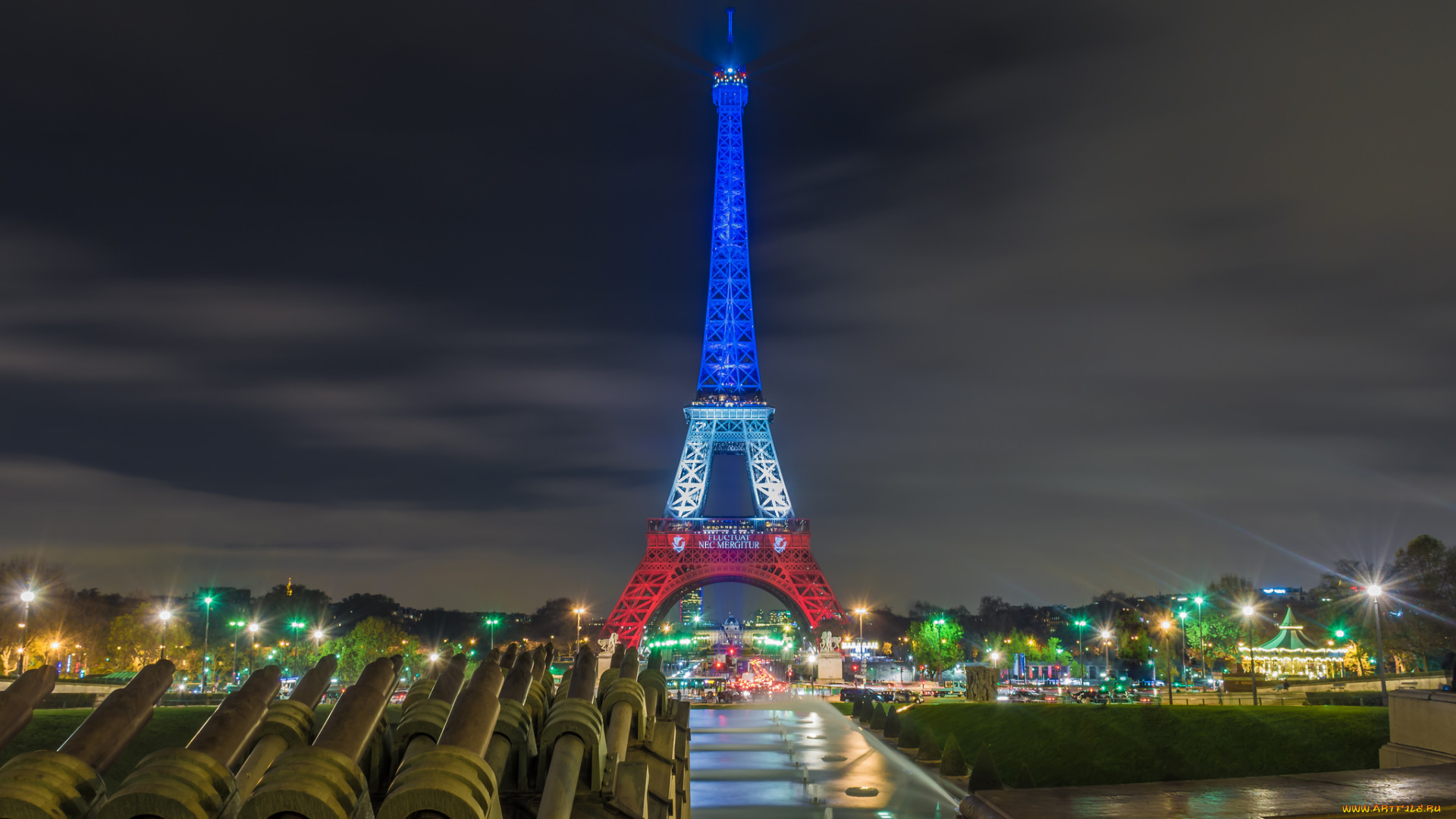 города, париж, , франция, огни, башня, ночь