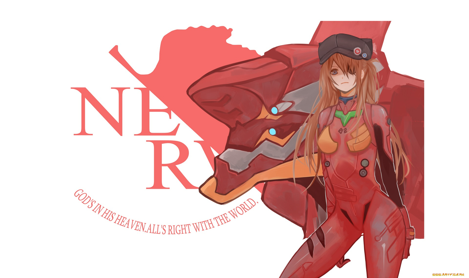 аниме, evangelion, mizu, dl7613, робот, евангелион, девушка, арт, soryu, asuka, langley, neon, genesis