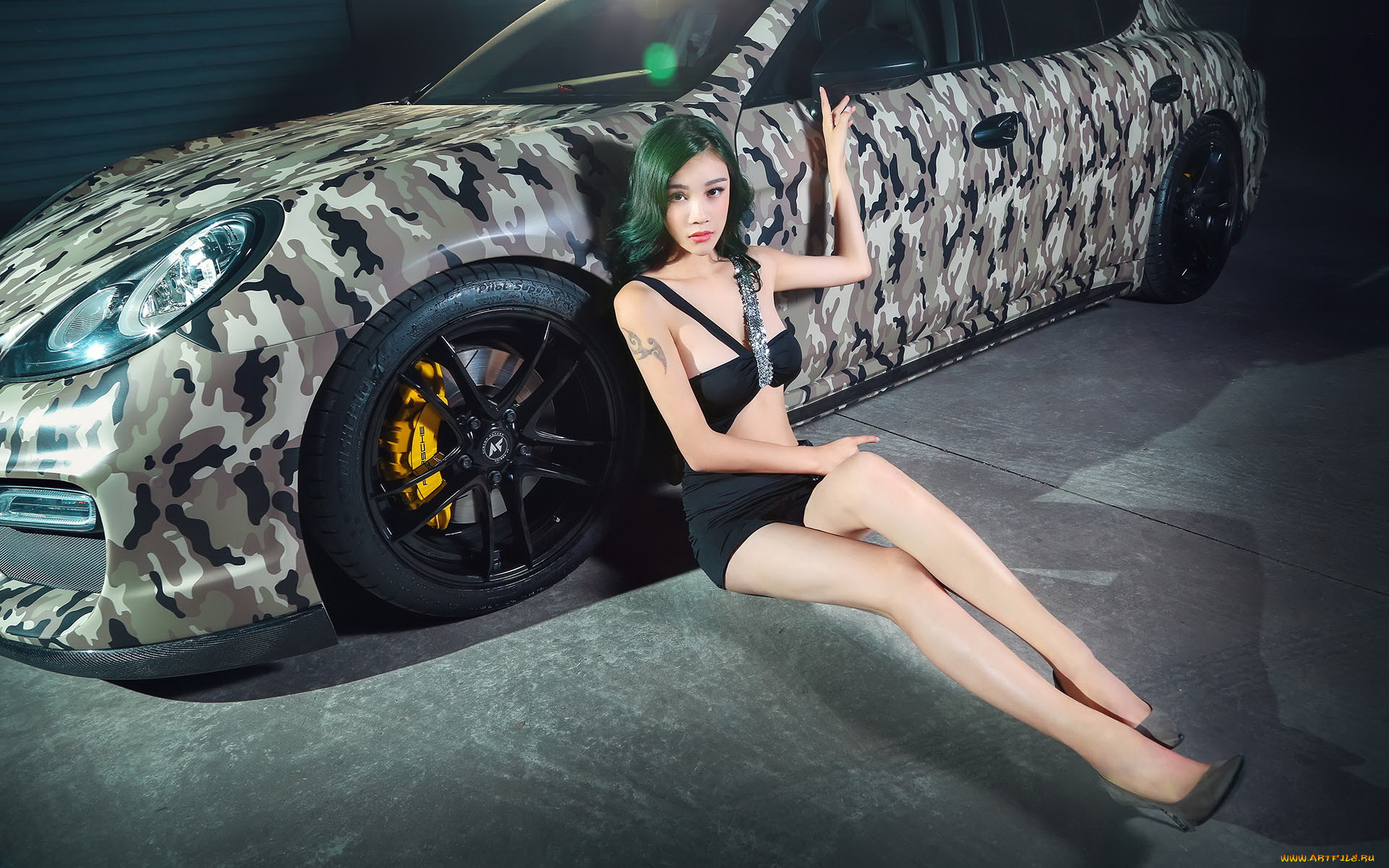 автомобили, -авто, с, девушками, азиатка, автомобиль, фон, взгляд, девушка