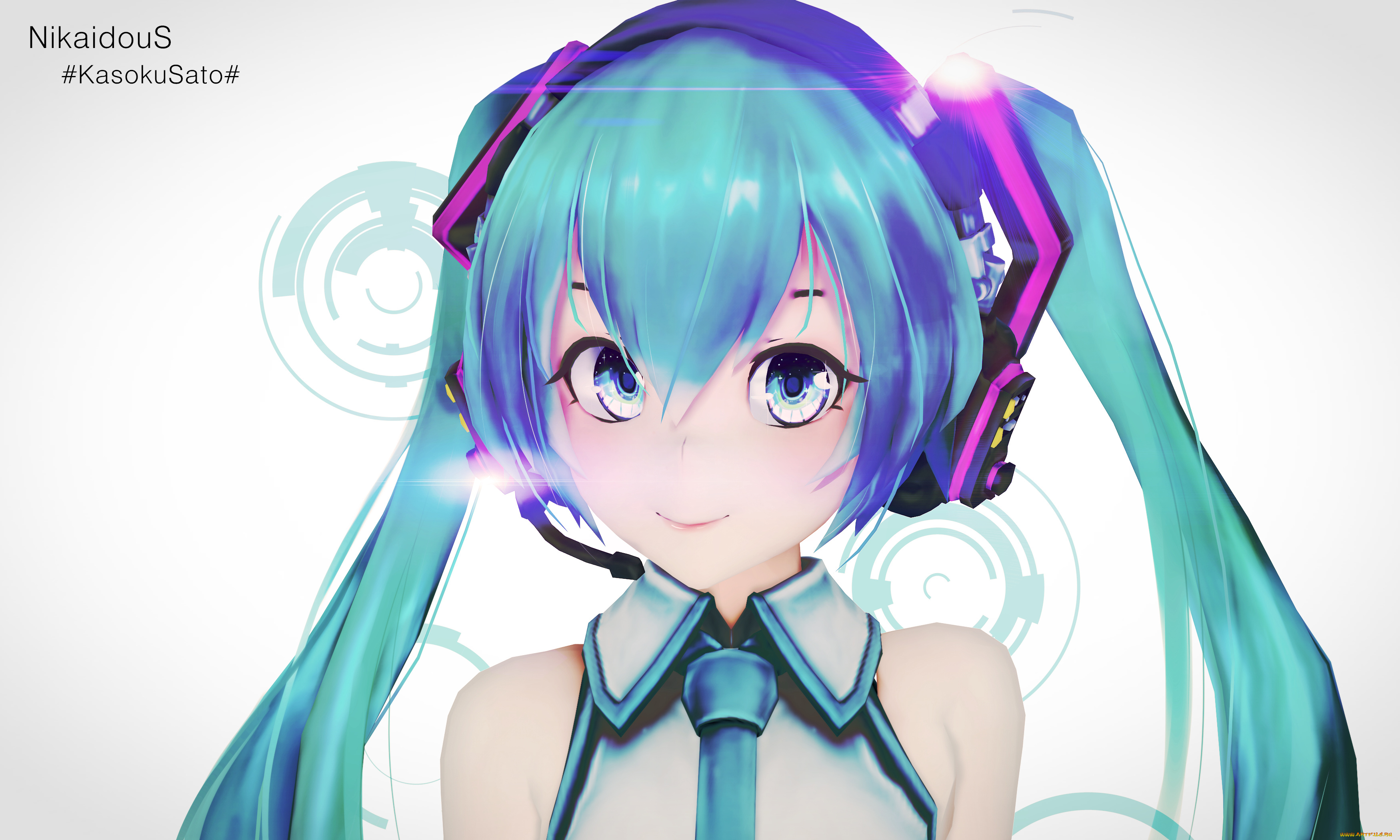 аниме, vocaloid, фон, взгляд, девушка