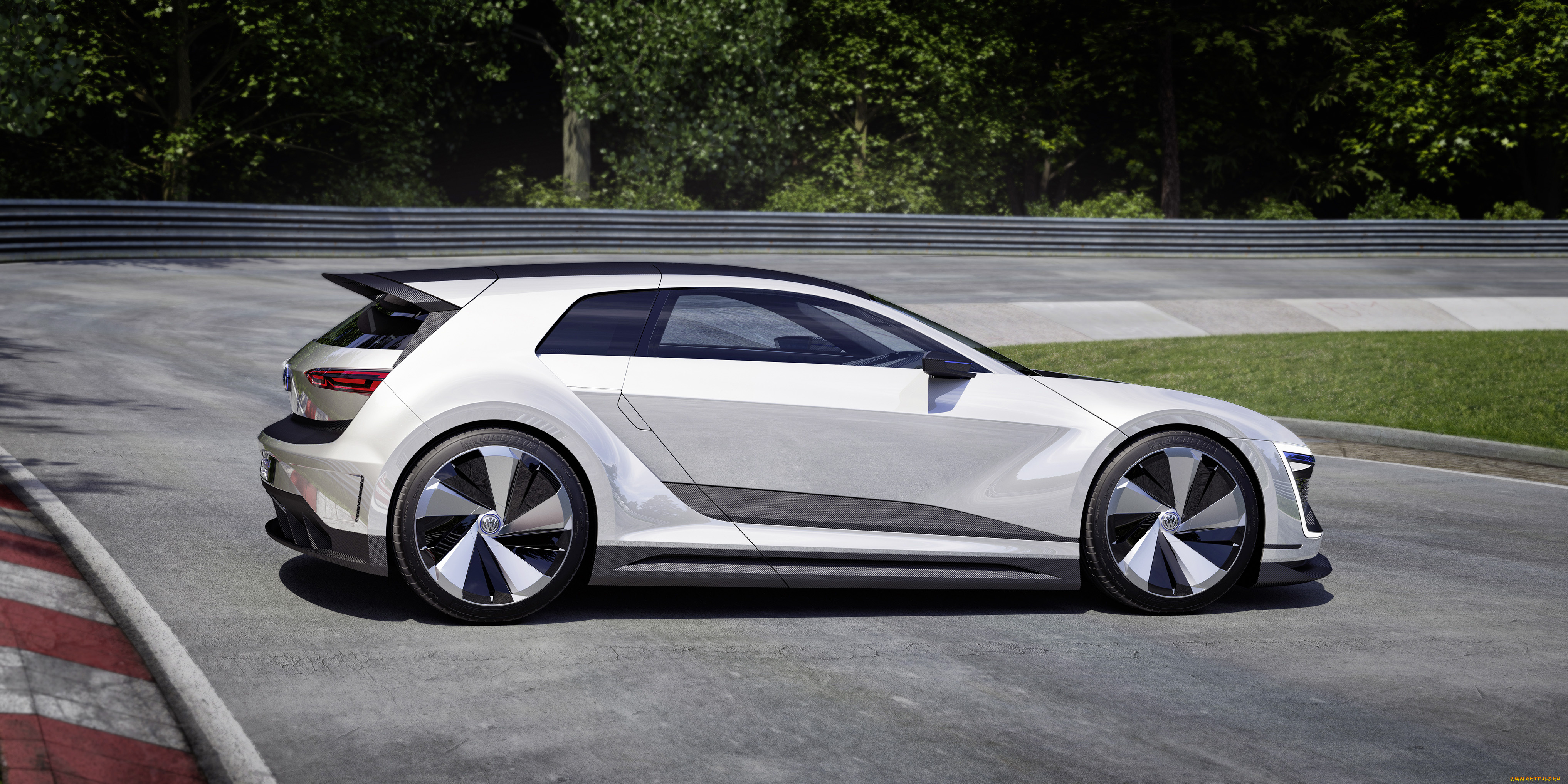 автомобили, volkswagen, sport, concept, gte, golf, 2015г