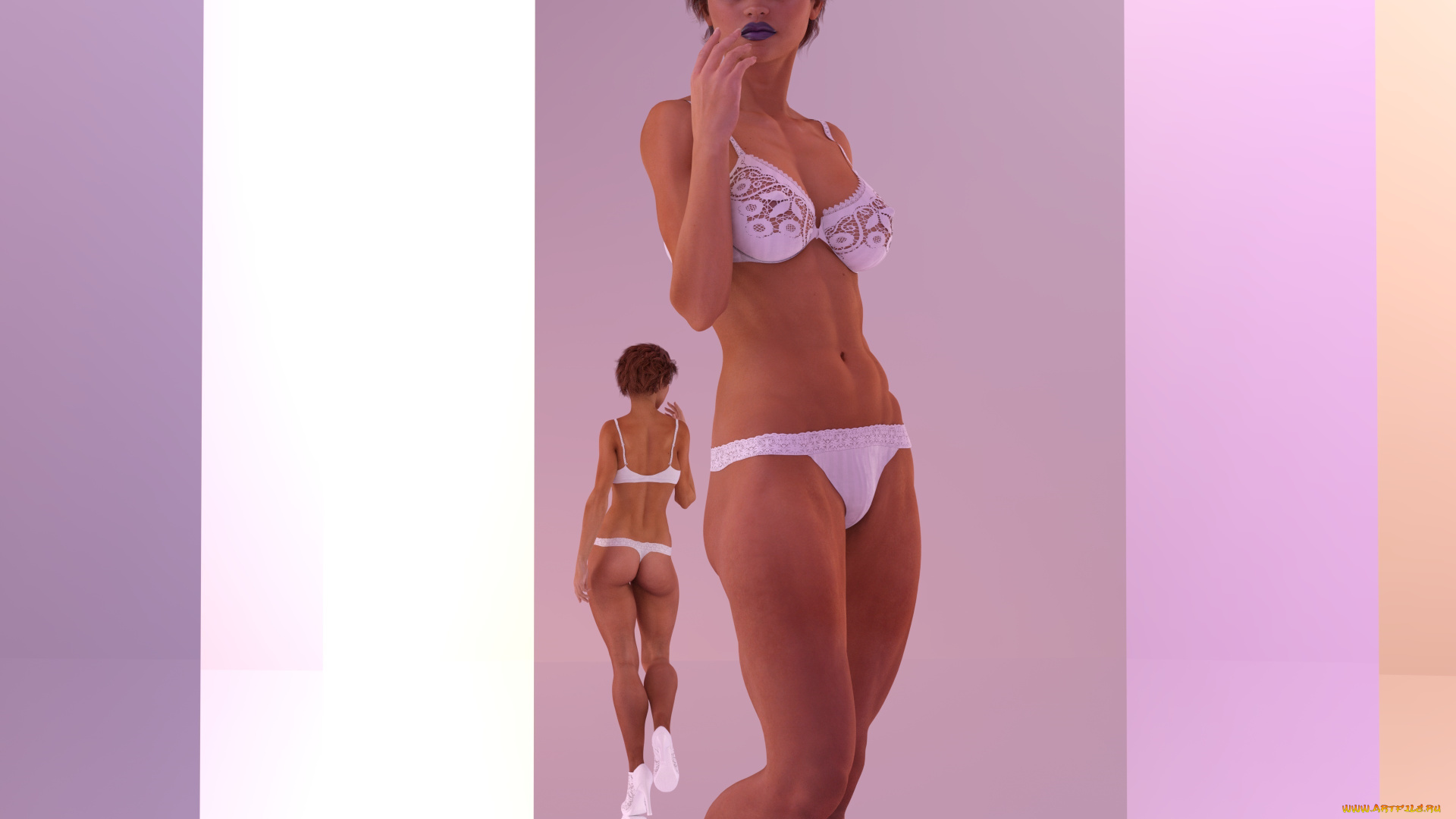 3д, графика, люди, , people, девушка, взгляд, фон