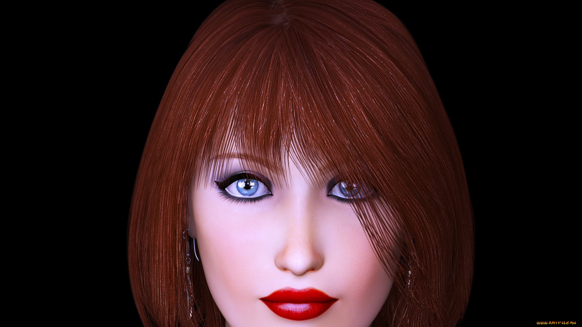 3д, графика, портрет, , portraits, взгляд, девушка, фон