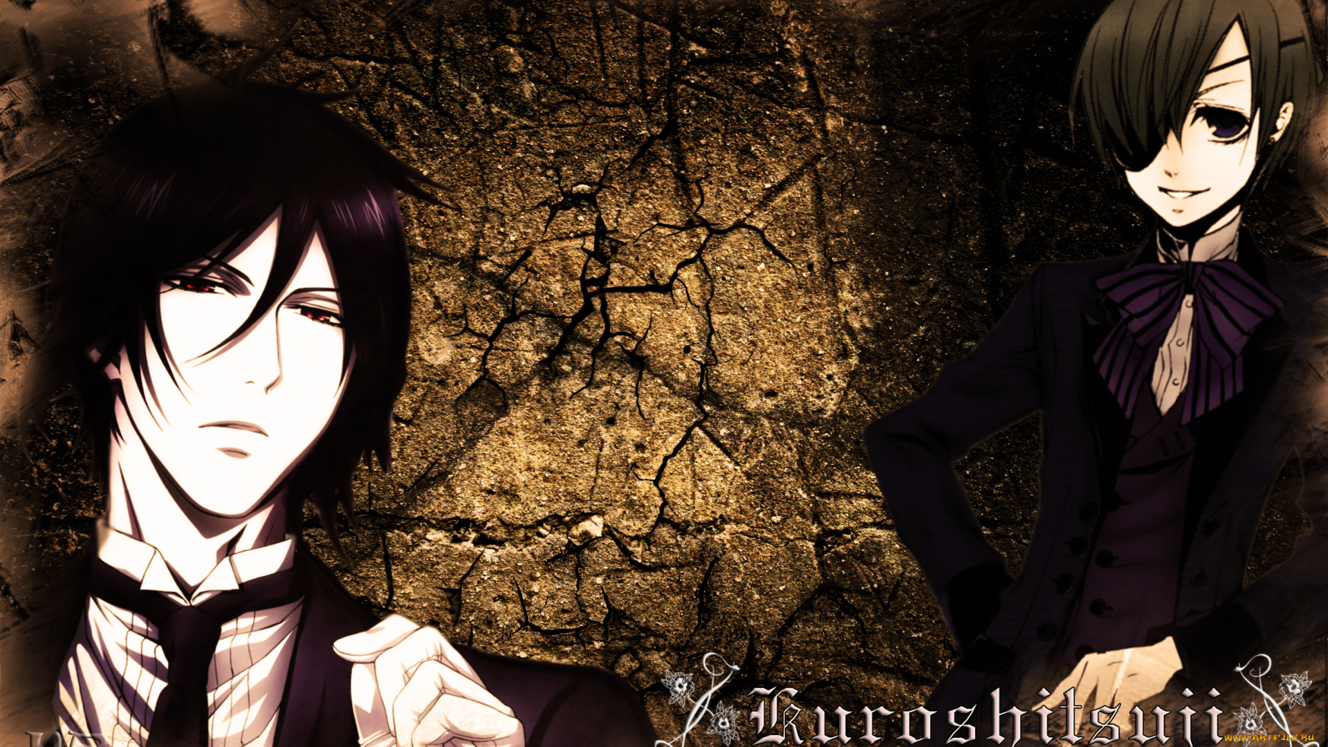 аниме, kuroshitsuji, сиэль, себастьян