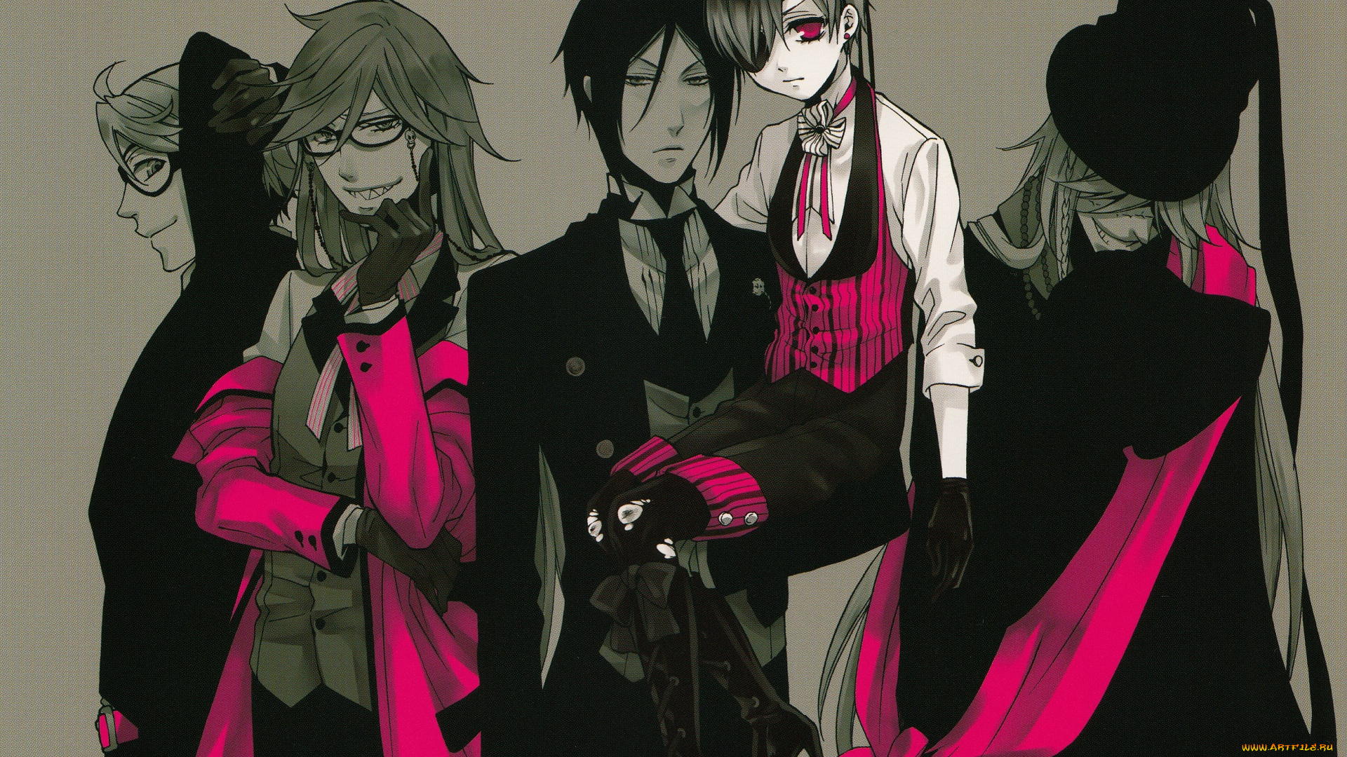 аниме, kuroshitsuji, тёмный, дворецкий