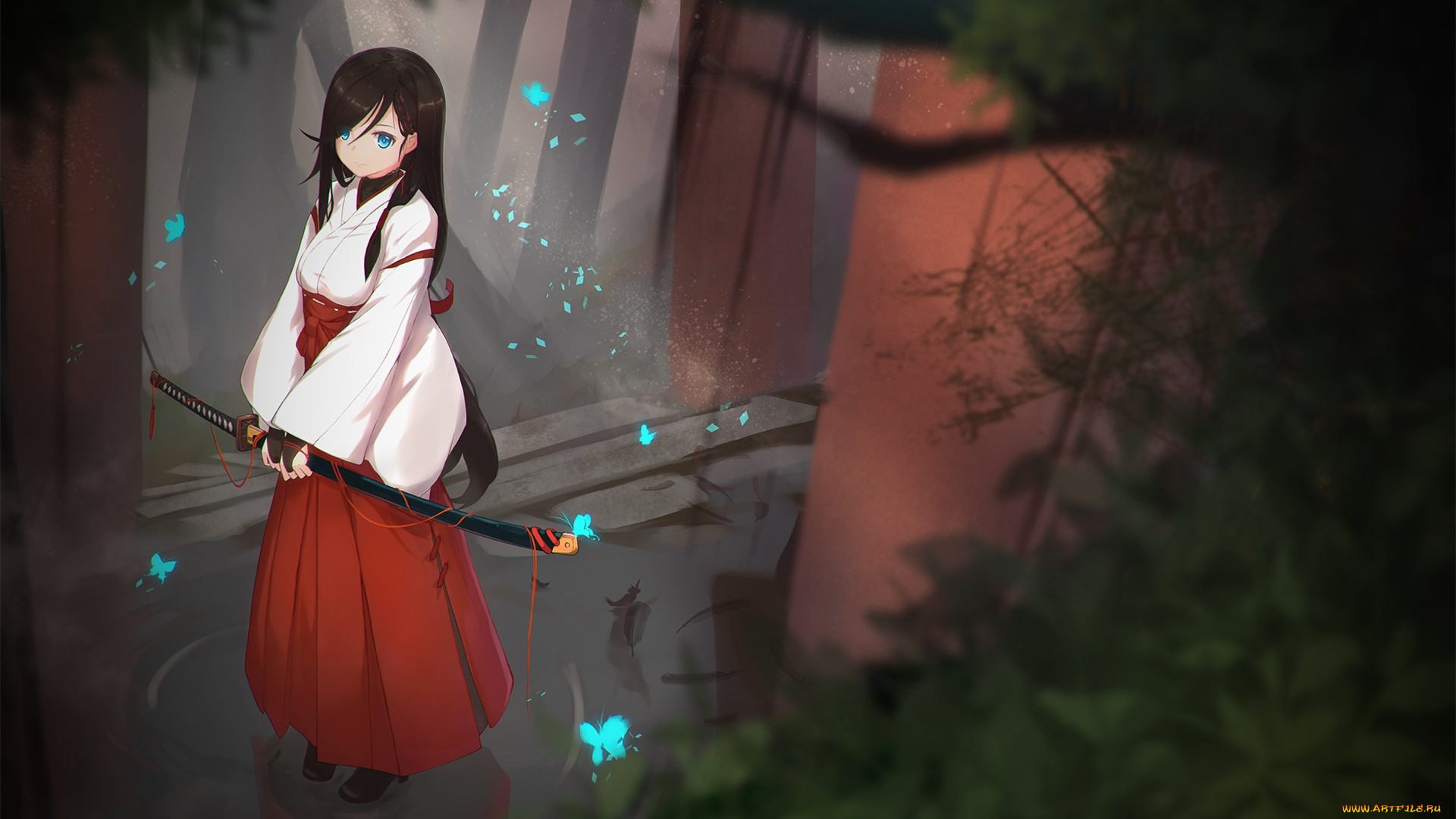 аниме, оружие, , техника, , технологии, фон, взгляд, девушка