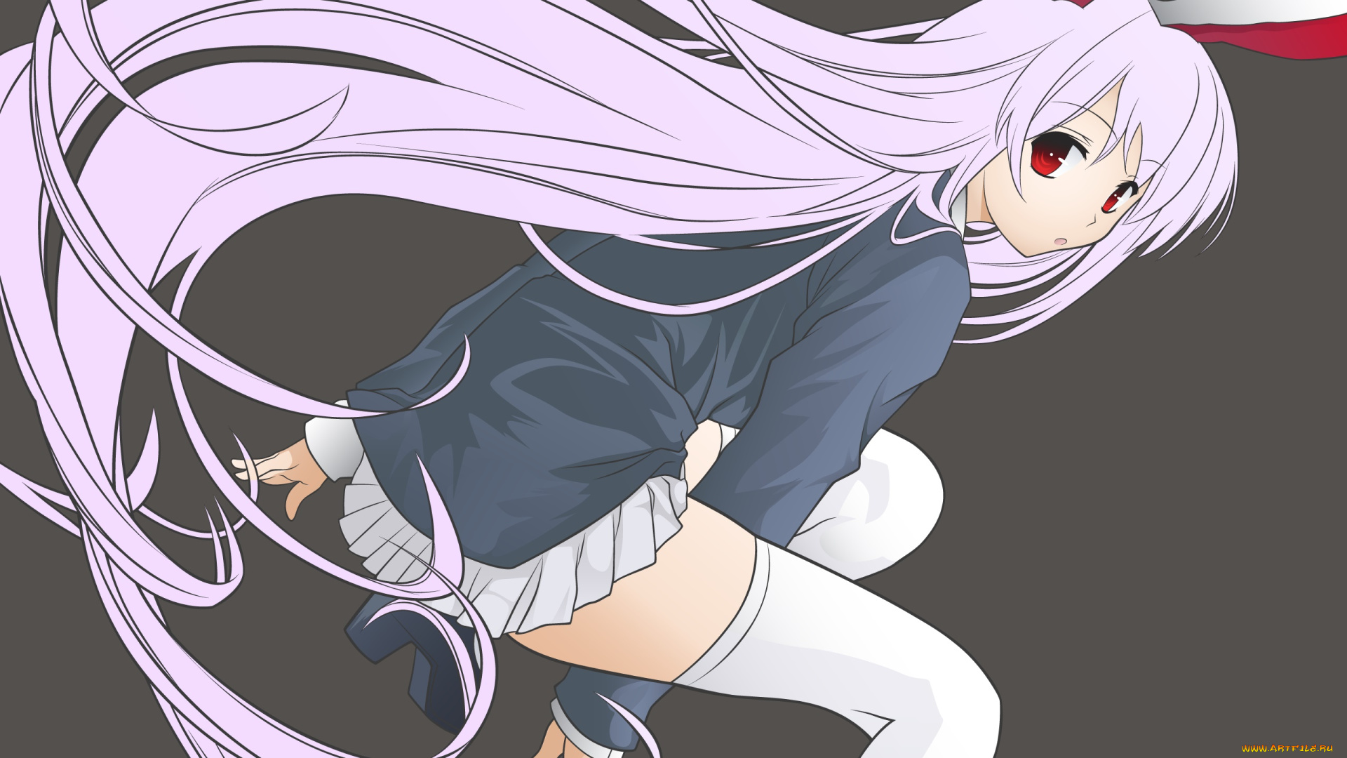 аниме, touhou, девушка, взгляд, фон