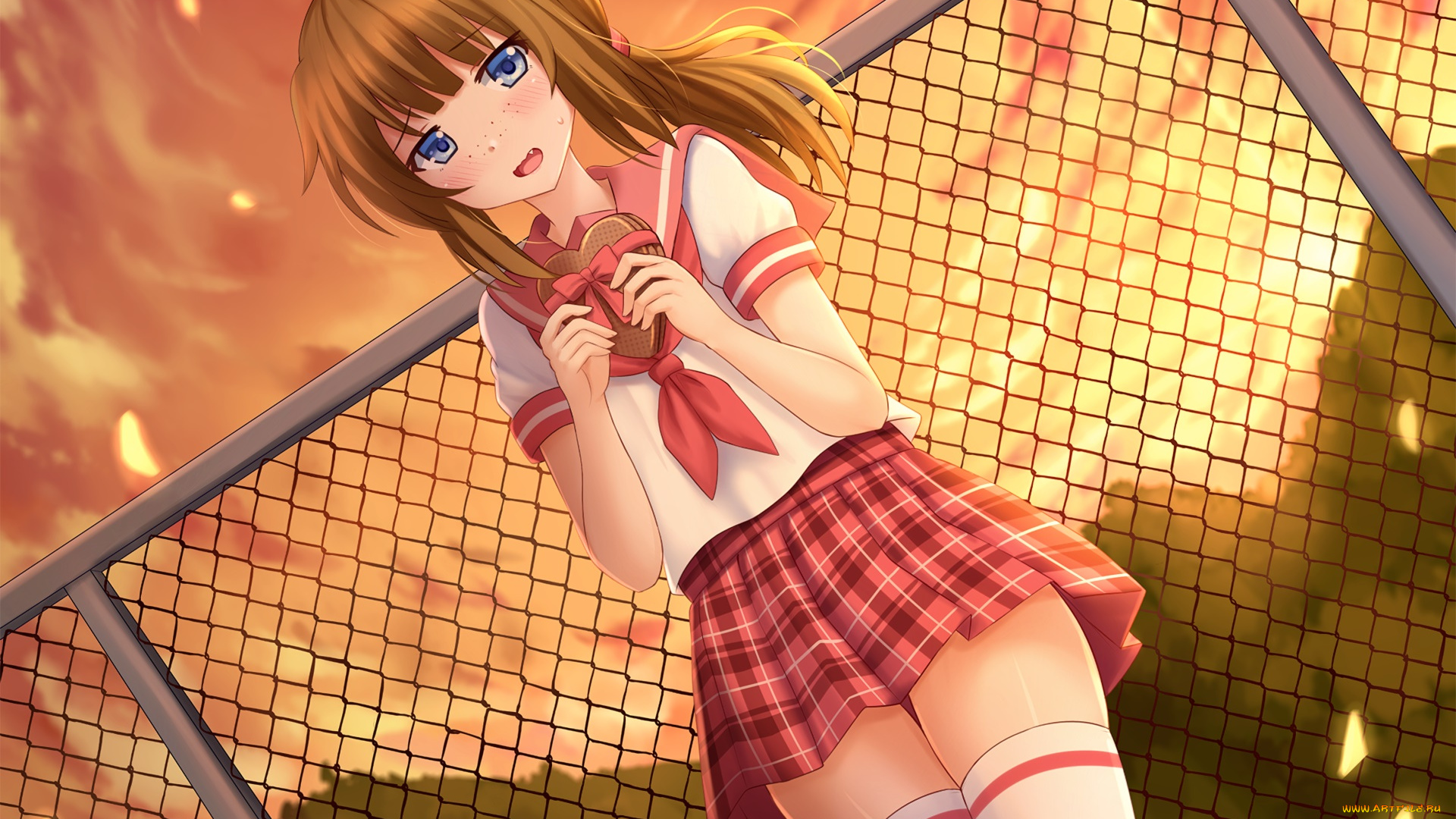 аниме, unknown, , другое, взгляд, девушка, фон