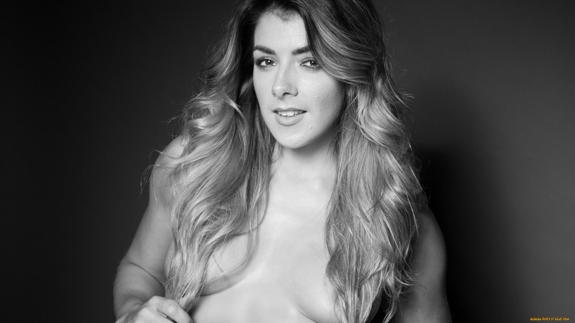 девушки, -unsort, , Черно-белые, обои, взгляд, лицо