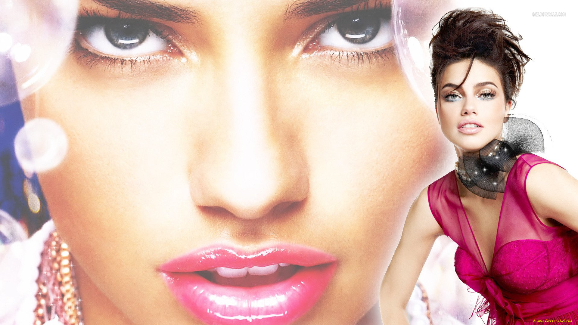 девушки, adriana, lima, лицо, модель, адриана, лима, бант