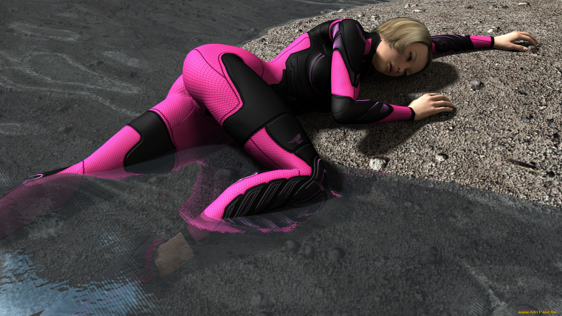 fatal, diving, 3д, графика, фантазия, , fantasy, девушка, фон, взгляд