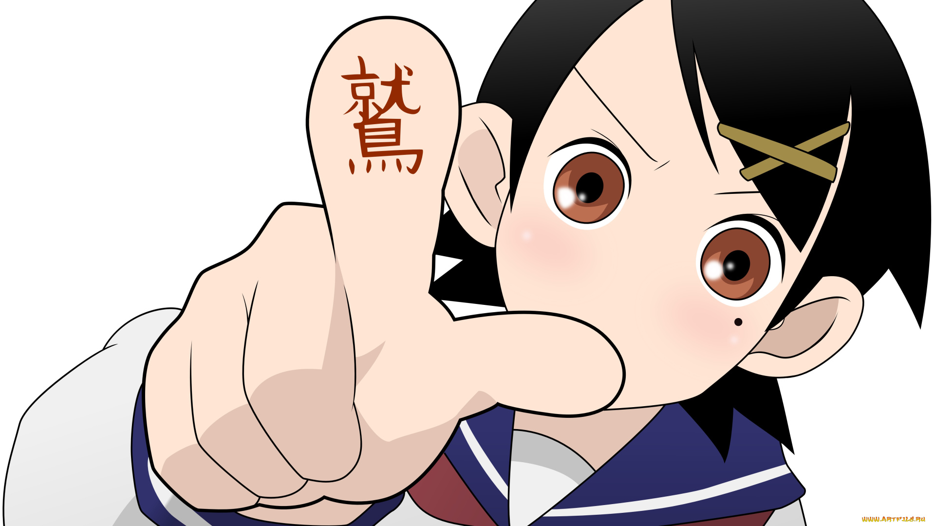 sayonara, zetsubo, sensei, аниме, фон, взгляд, девушка