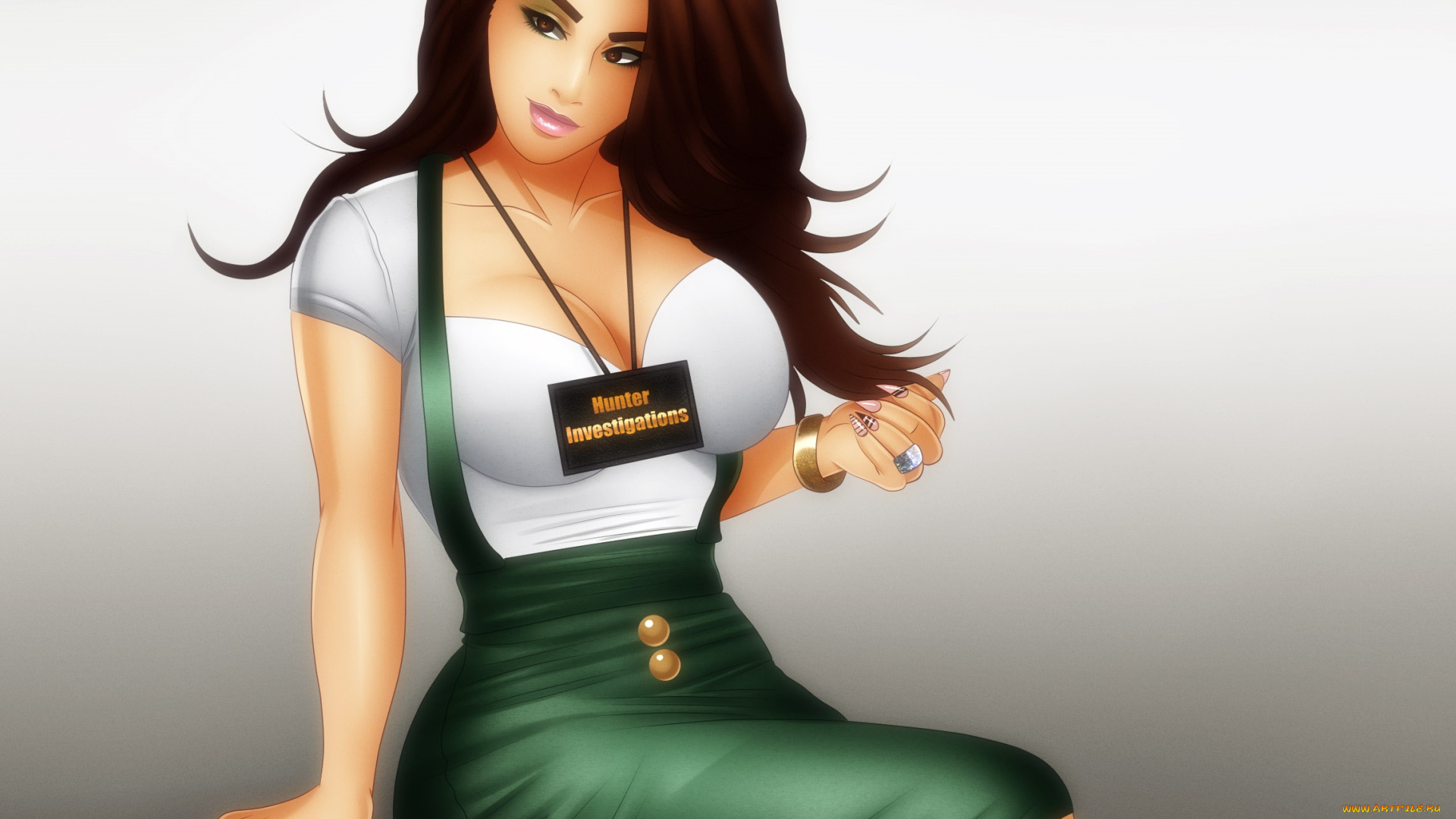 векторная, графика, девушки, , girls, взгляд, девушка, фон