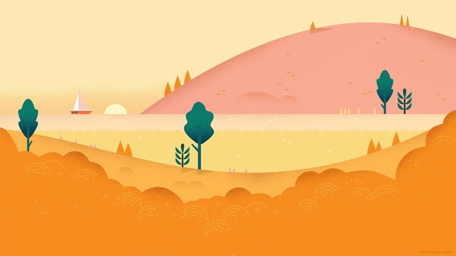 векторная, графика, природа, , nature, природа