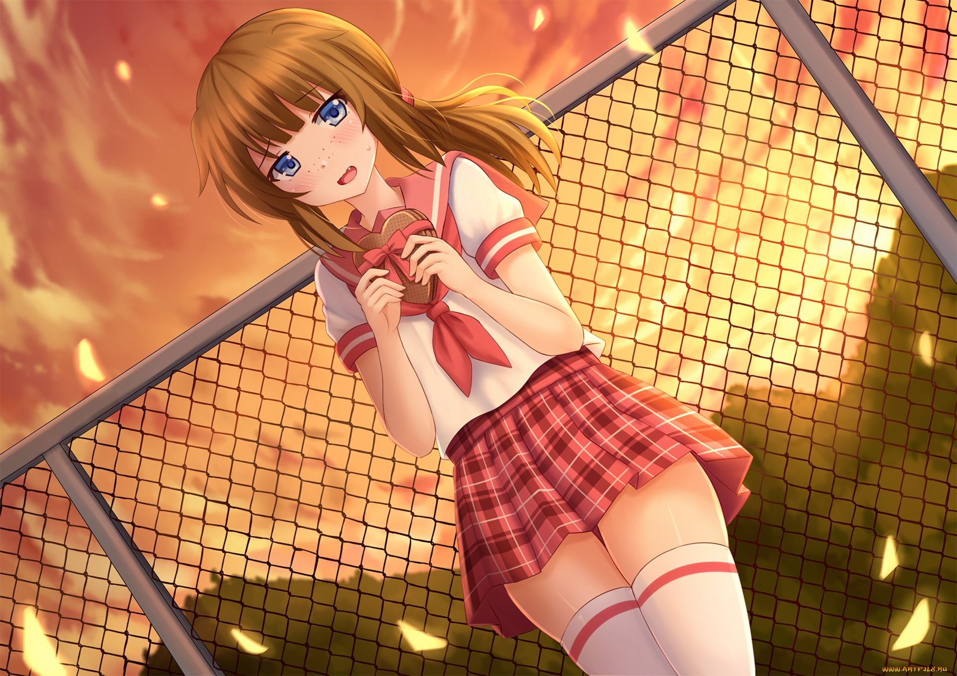 аниме, unknown, , другое, взгляд, девушка, фон