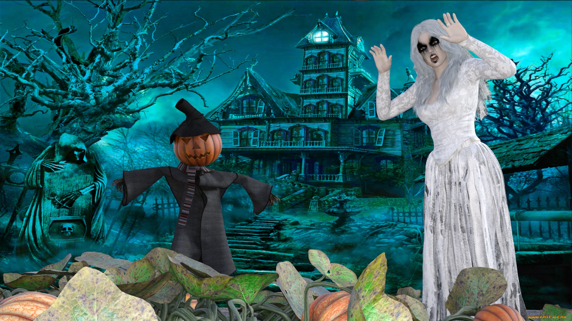 3д, графика, праздники, , holidays, ведьма