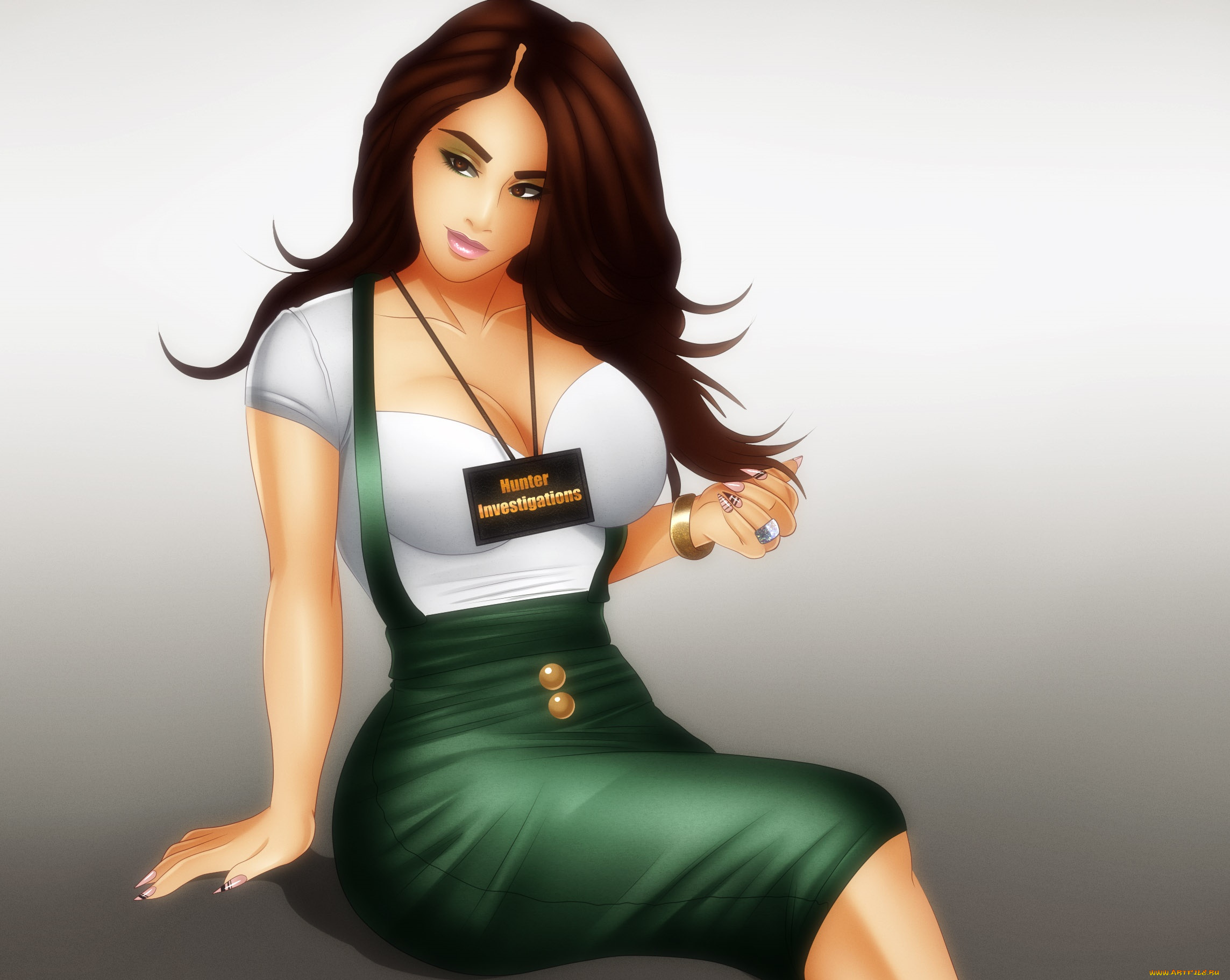 векторная, графика, девушки, , girls, взгляд, девушка, фон