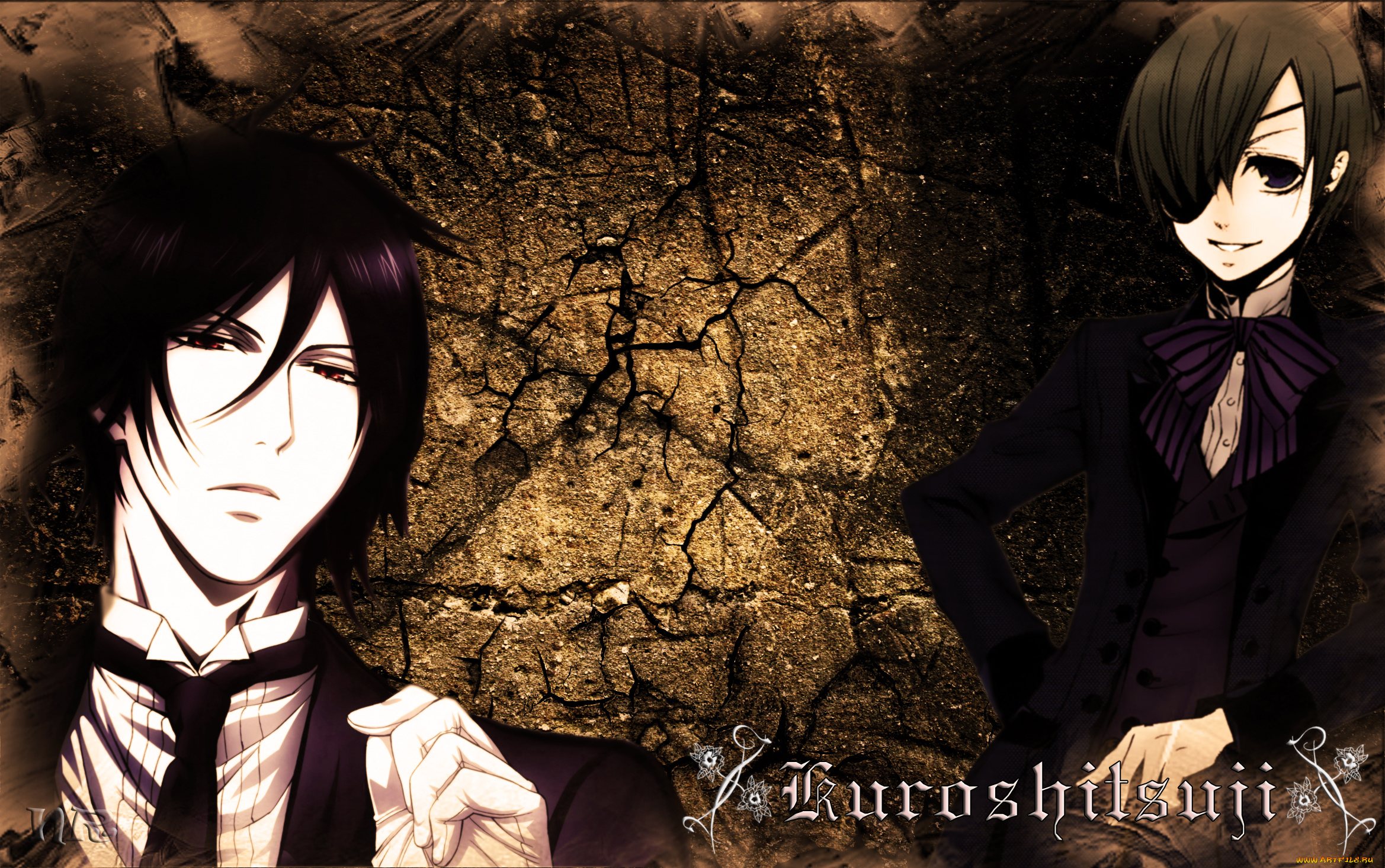 аниме, kuroshitsuji, сиэль, себастьян