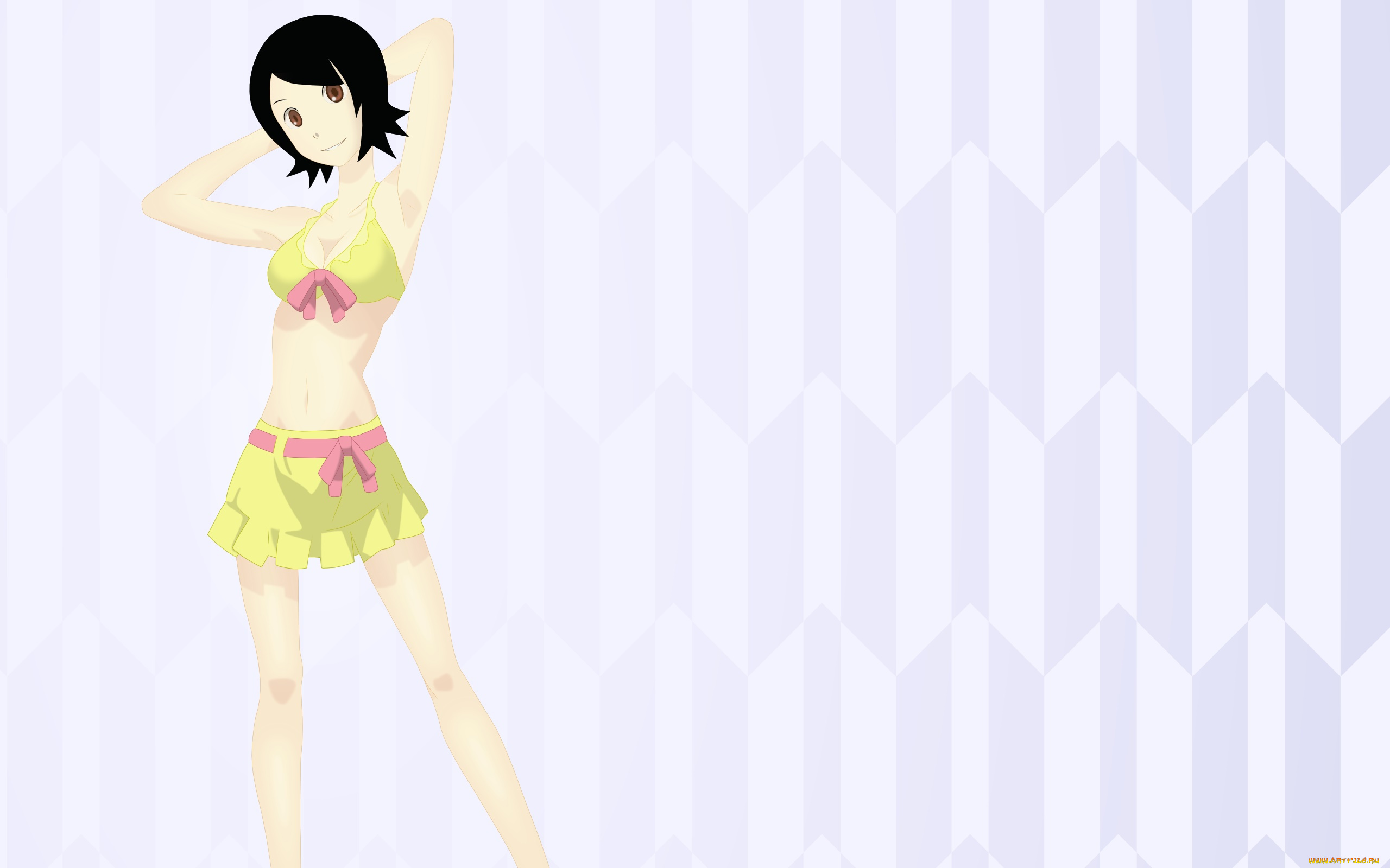 аниме, sayonara, zetsubo, sensei, девушка, взгляд, фон