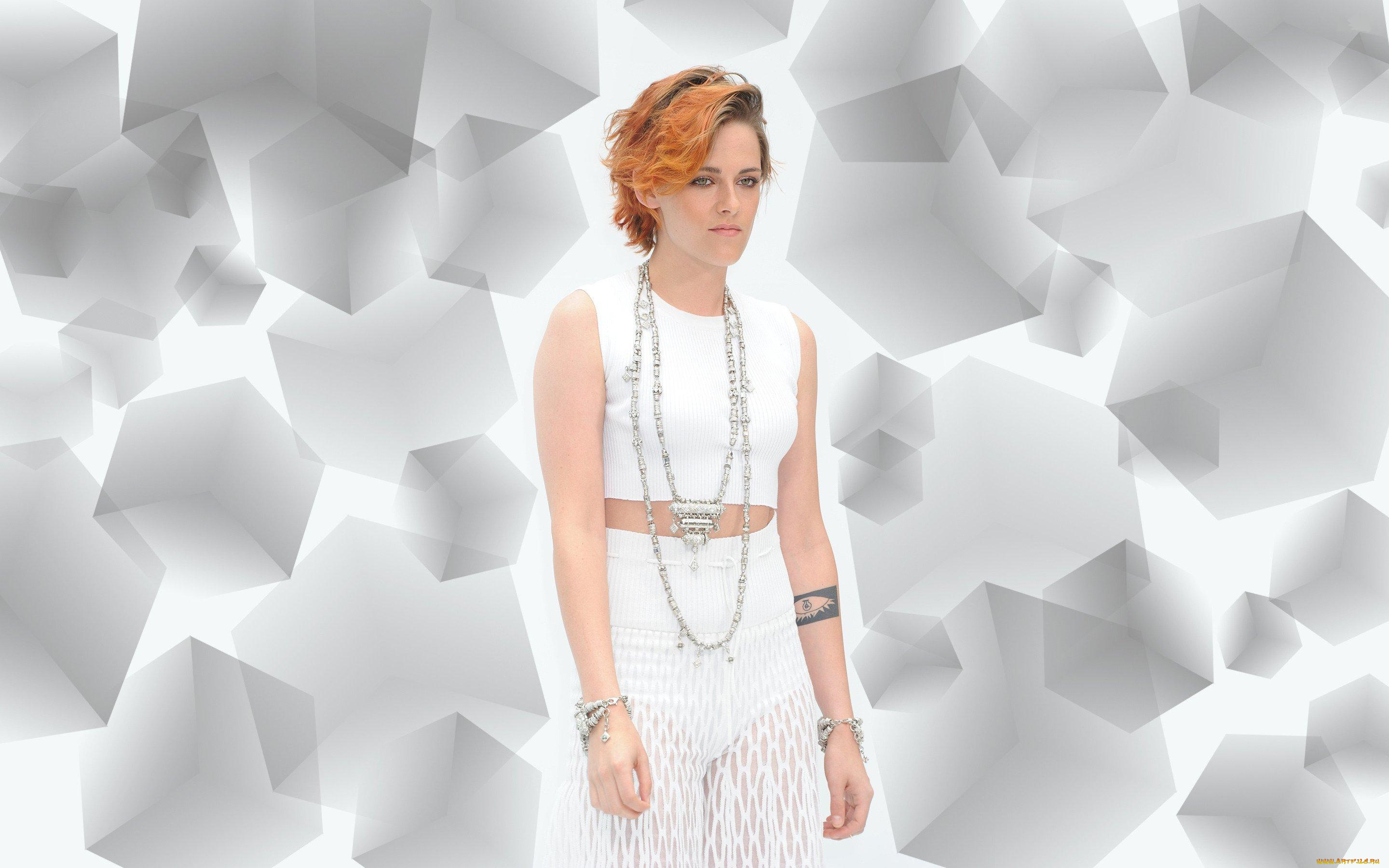 девушки, kristen, stewart, татуировка, рыжая, кристен, стюарт, актриса, ожерелье, браслеты