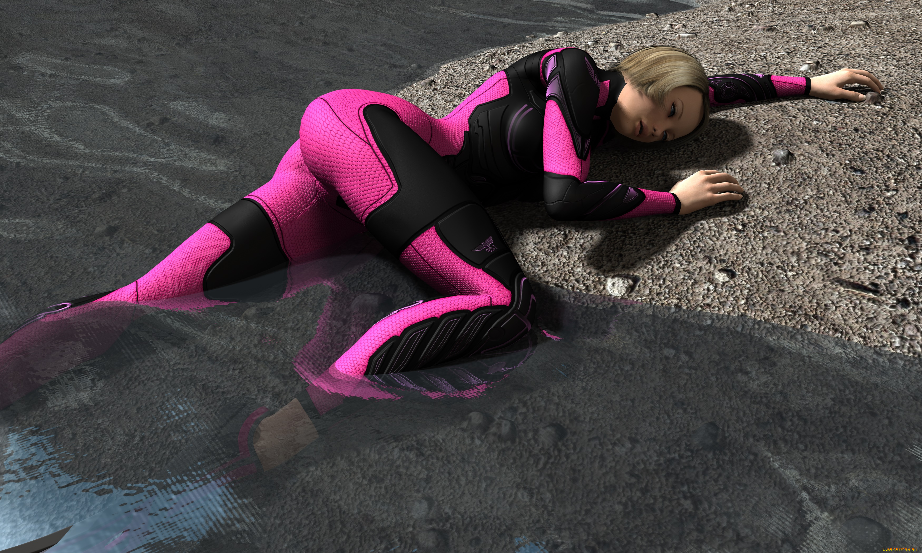 fatal, diving, 3д, графика, фантазия, , fantasy, девушка, фон, взгляд