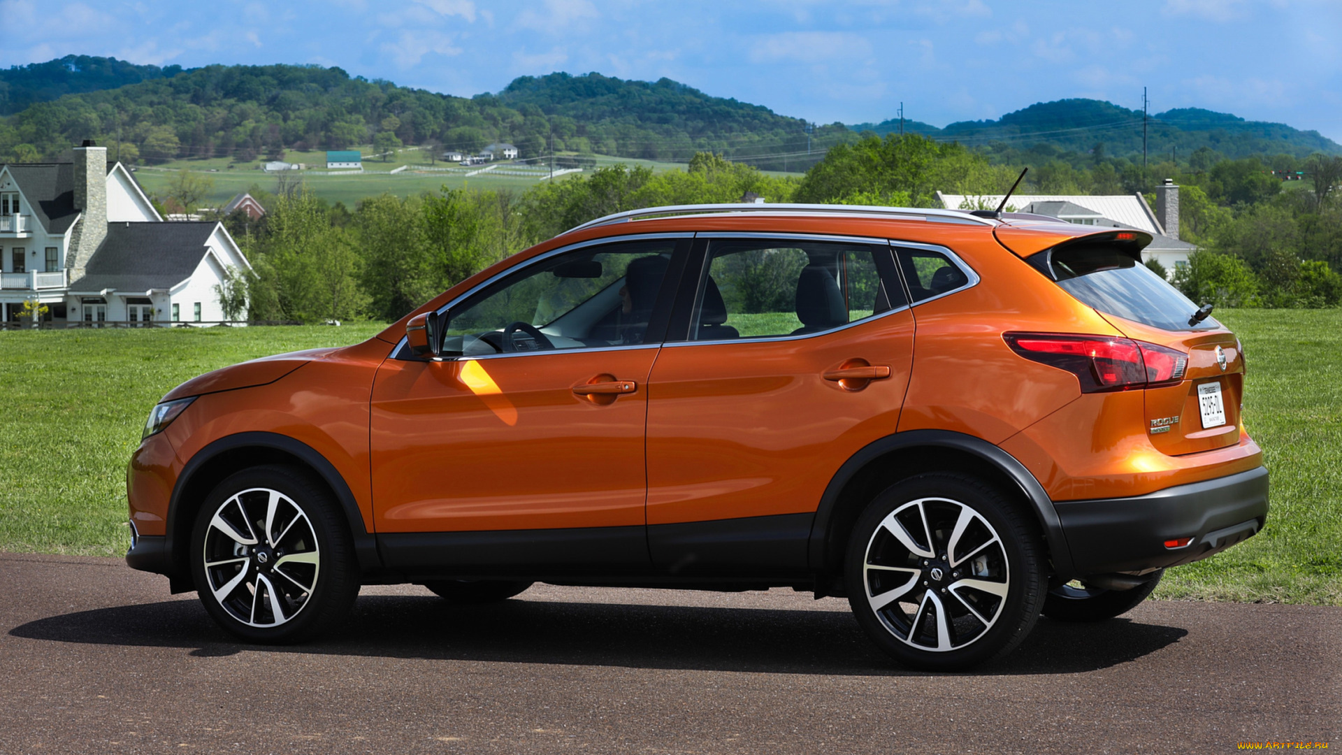 nissan, rogue, sport, 2017, автомобили, nissan, datsun, оранжевый, rogue, sport, 2017