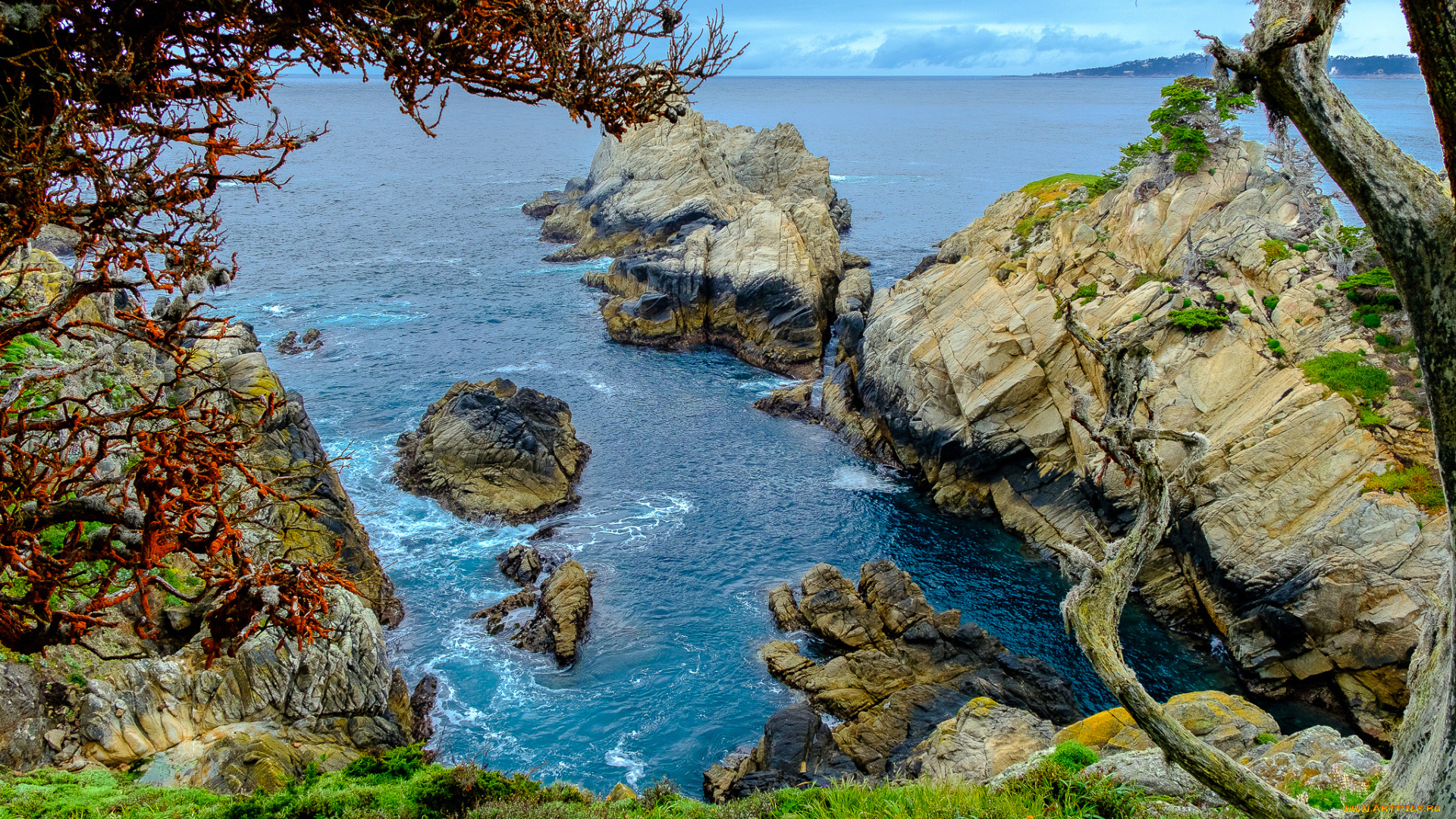 природа, побережье, простор