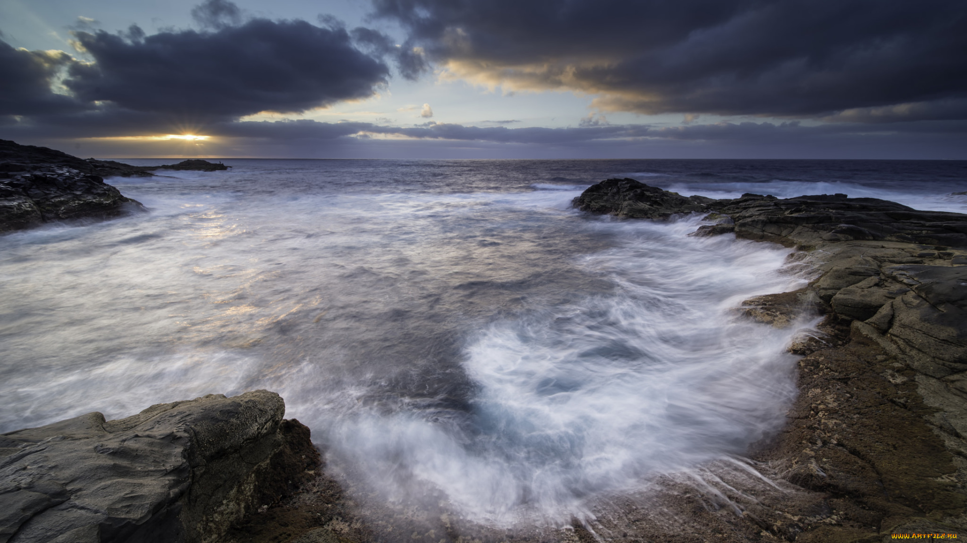 природа, побережье, простор