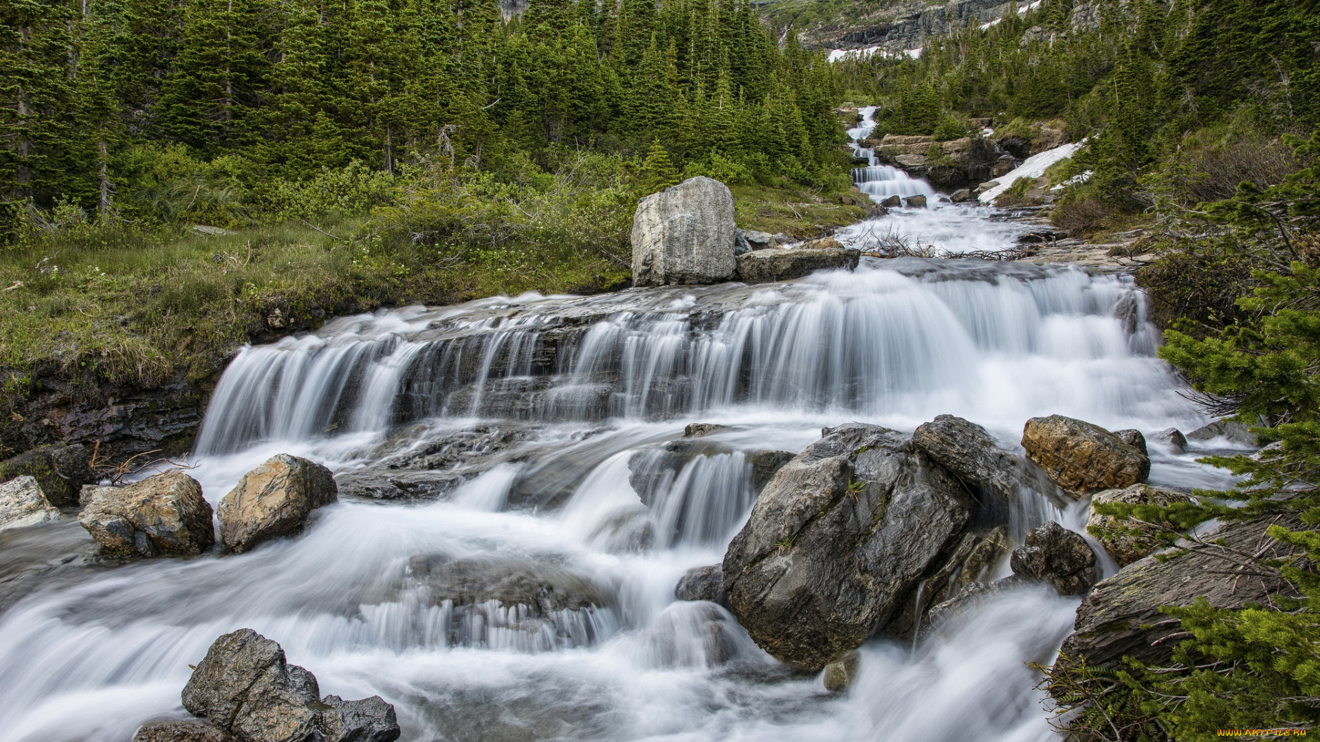 природа, водопады, простор