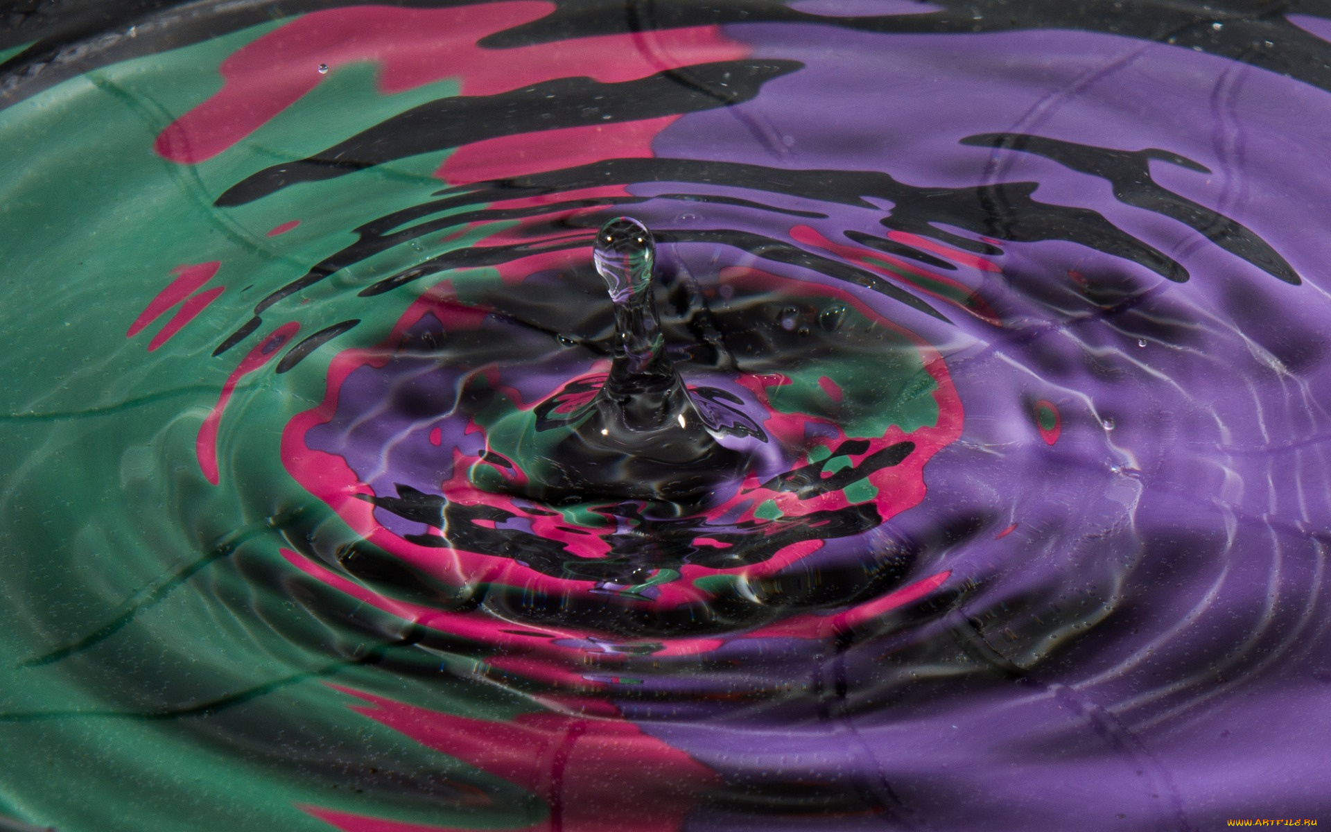 разное, капли, , брызги, , всплески, круг, узор, симметрия, кольцо, свет, цвет