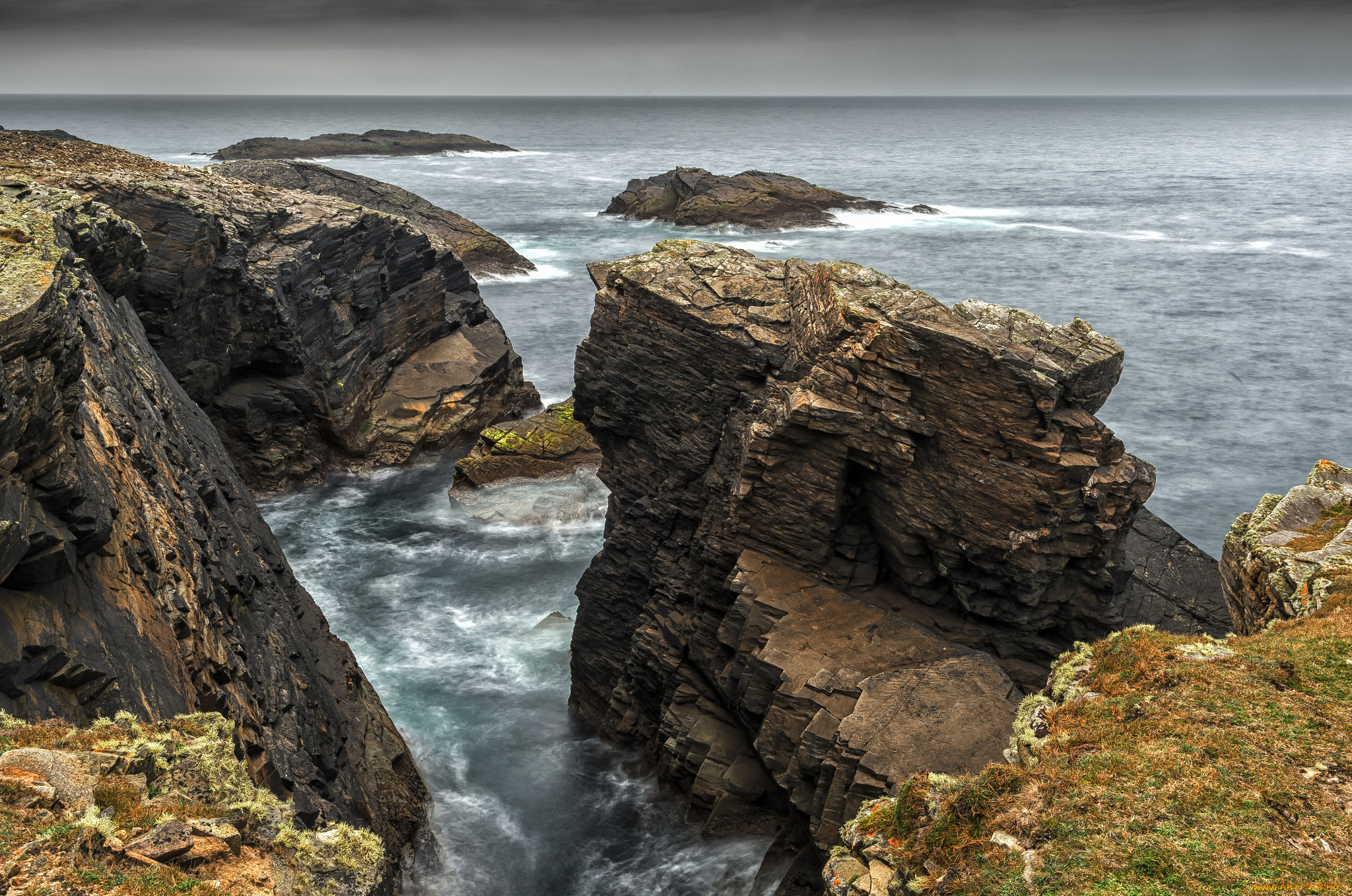 природа, побережье, простор