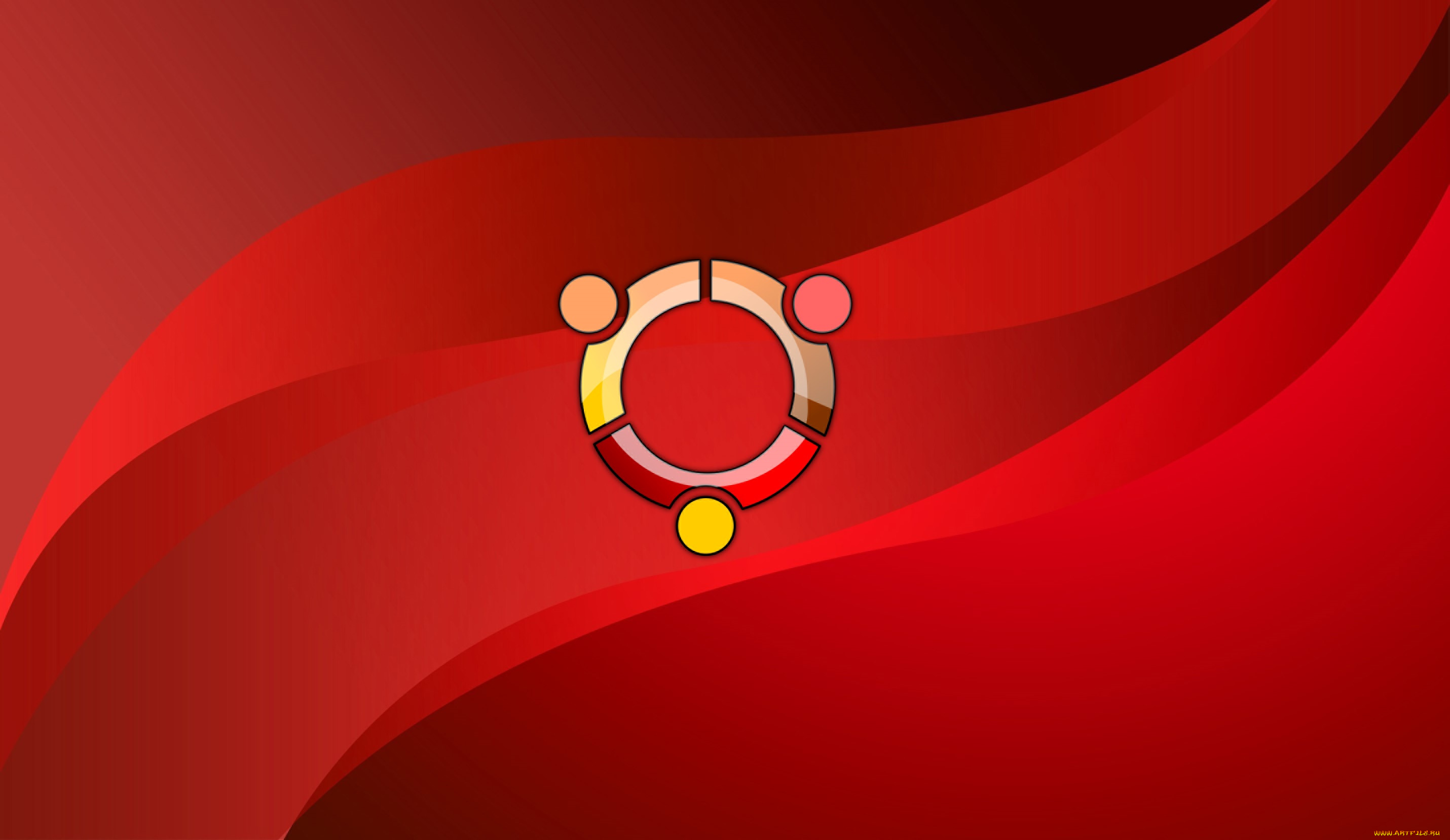 компьютеры, ubuntu, linux, фон, логотип