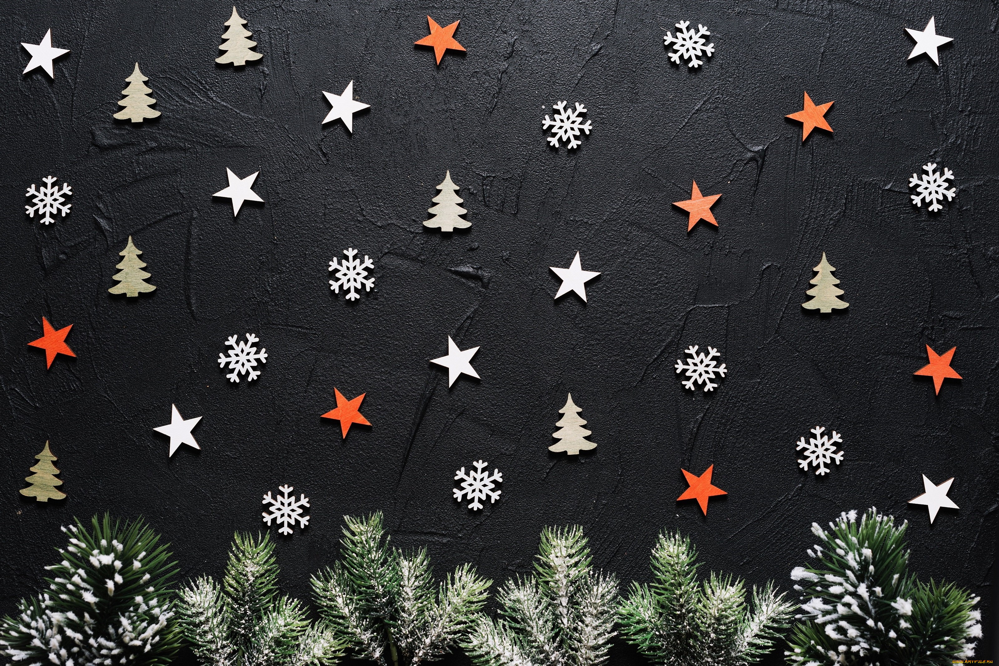 разное, текстуры, новогодняя, ветки, текстура, елки