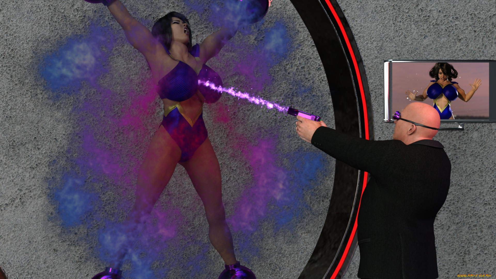 3д, графика, фантазия, , fantasy, девушка, взгляд, фон