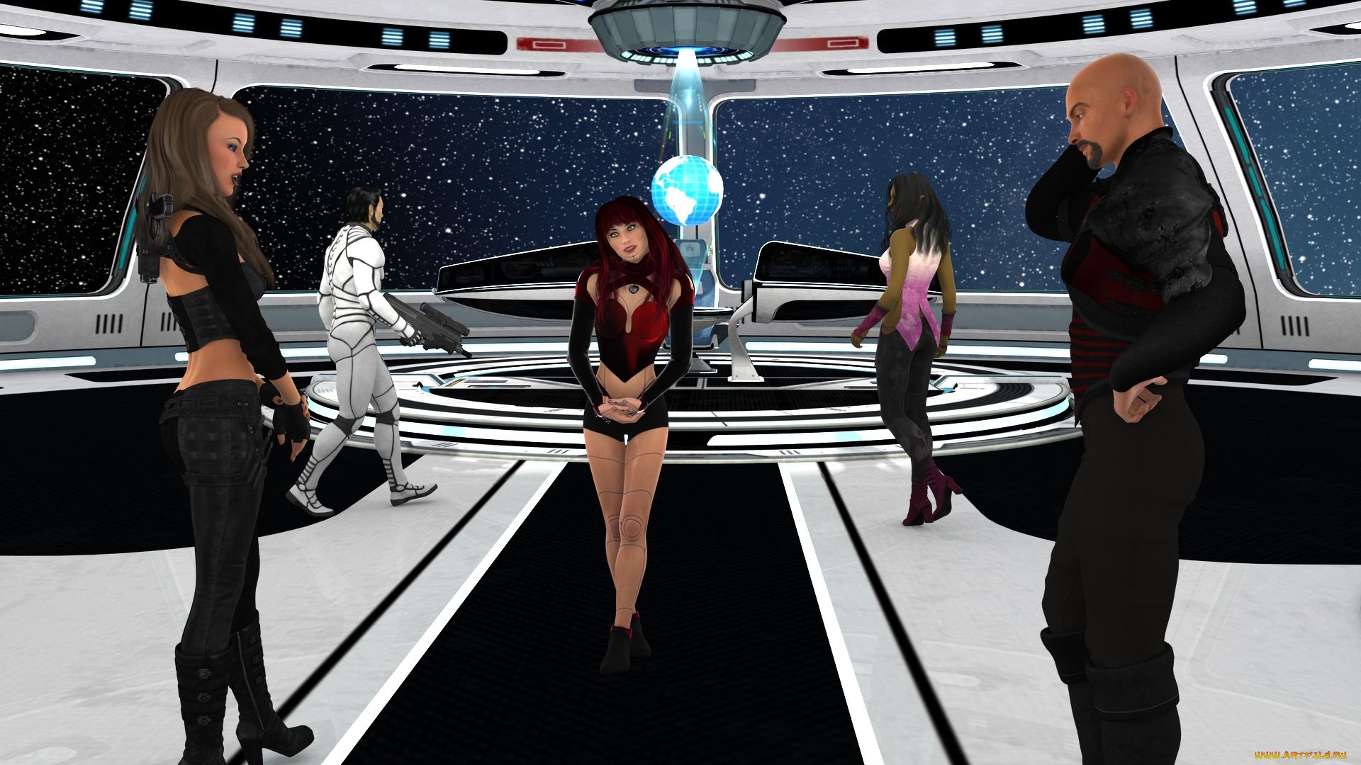 3д, графика, фантазия, , fantasy, фон, взгляд, девушки