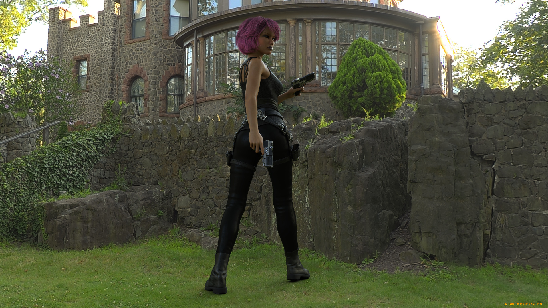 3д, графика, фантазия, , fantasy, фон, взгляд, девушка