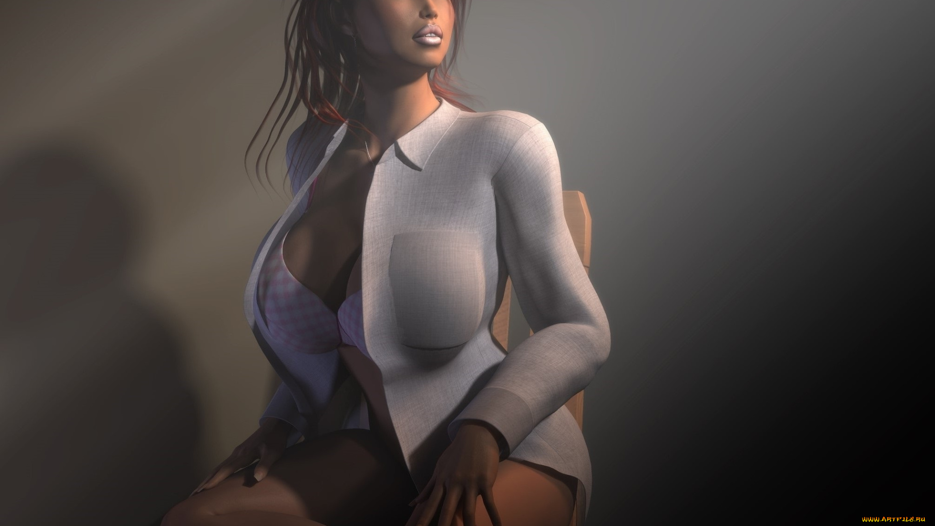 3д, графика, люди, , people, девушка, взгляд, фон