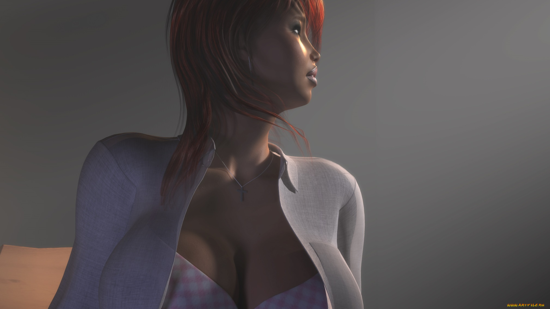 3д, графика, люди, , people, девушка, взгляд, фон
