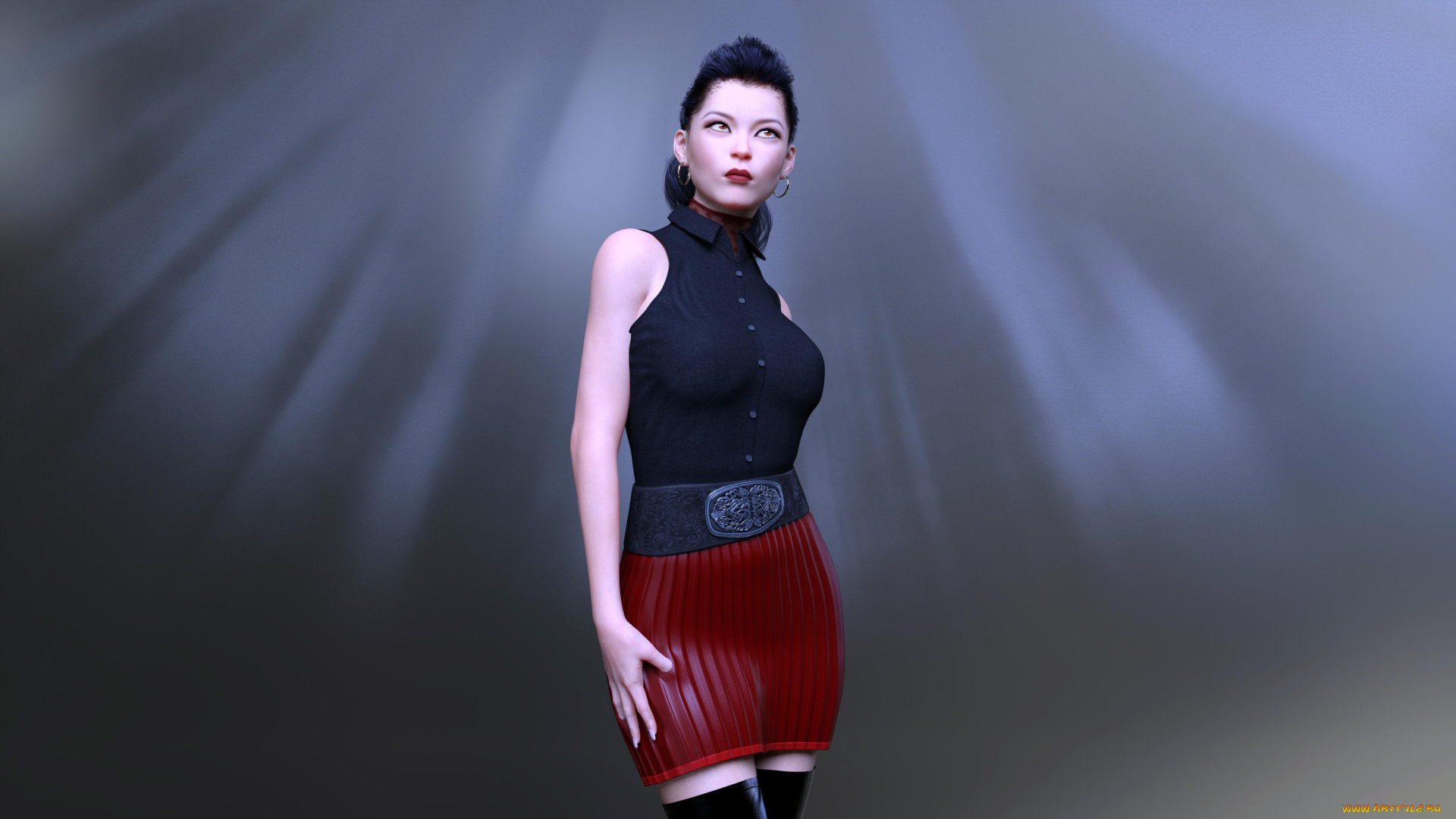 3д, графика, люди, , people, девушка, взгляд, фон