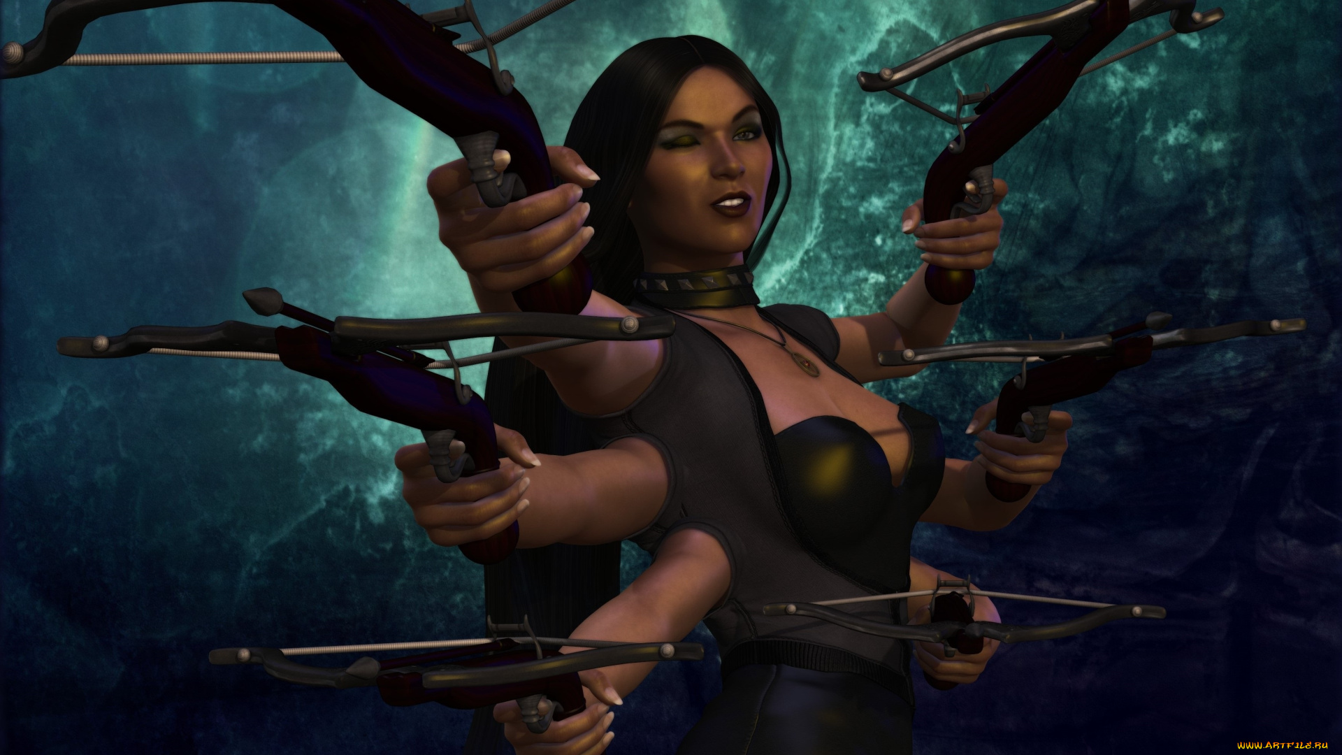 3д, графика, существа, , creatures, взгляд, девушка, фон