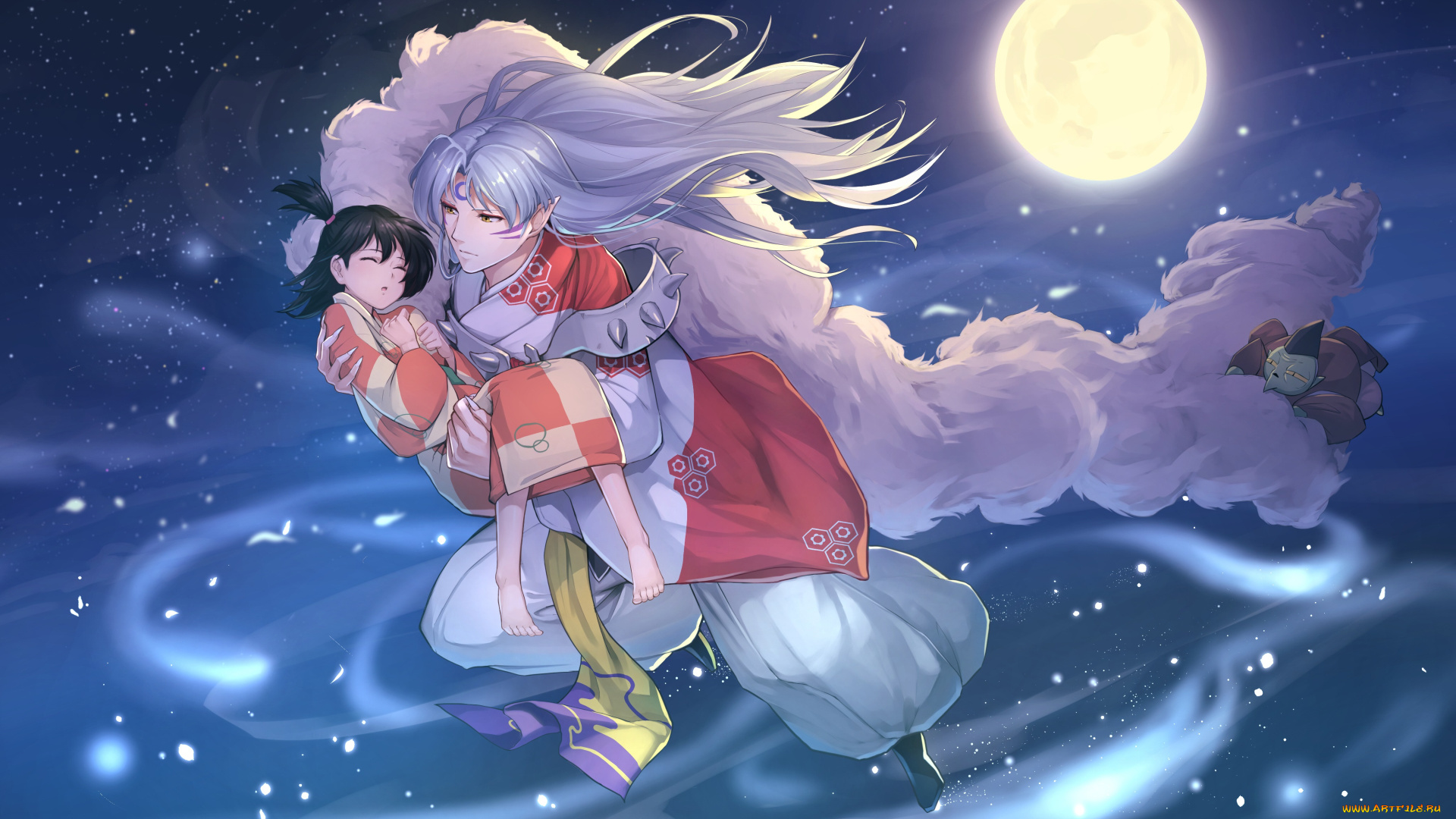 аниме, inuyasha, рин, сешоумару
