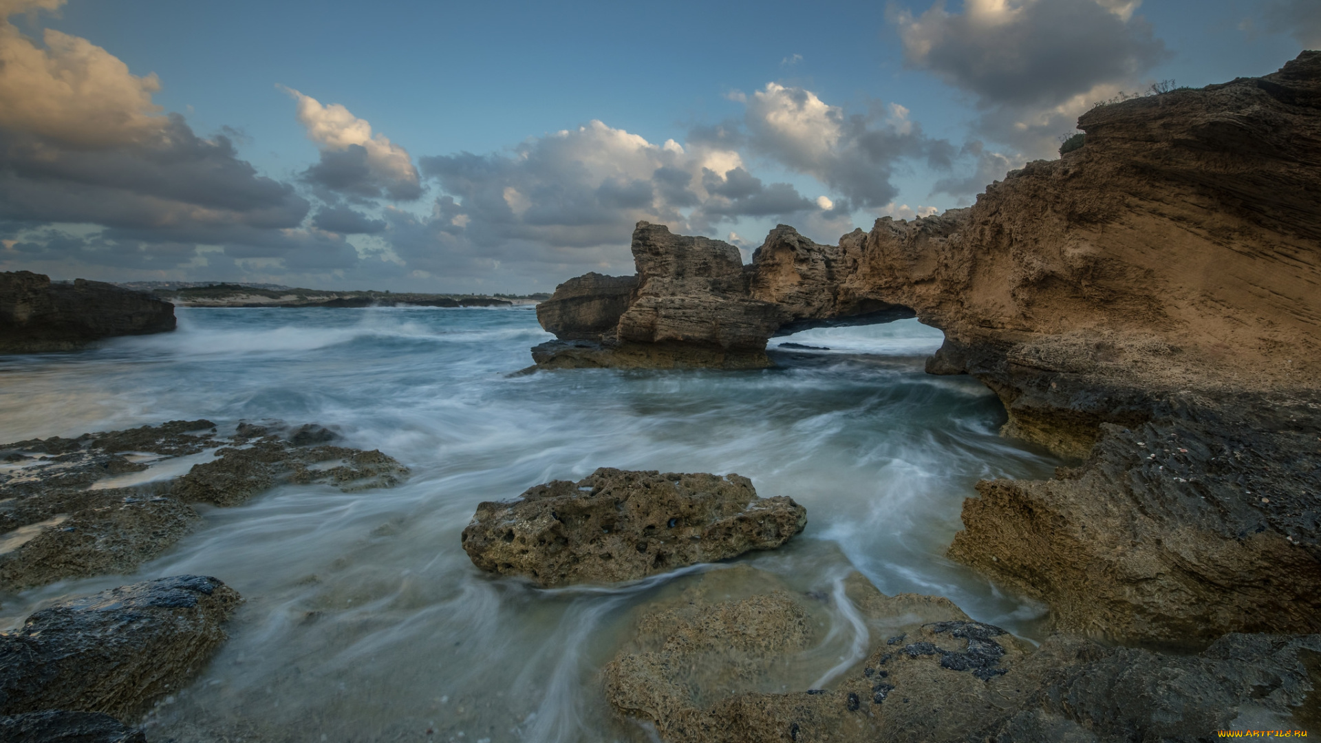 природа, побережье, простор