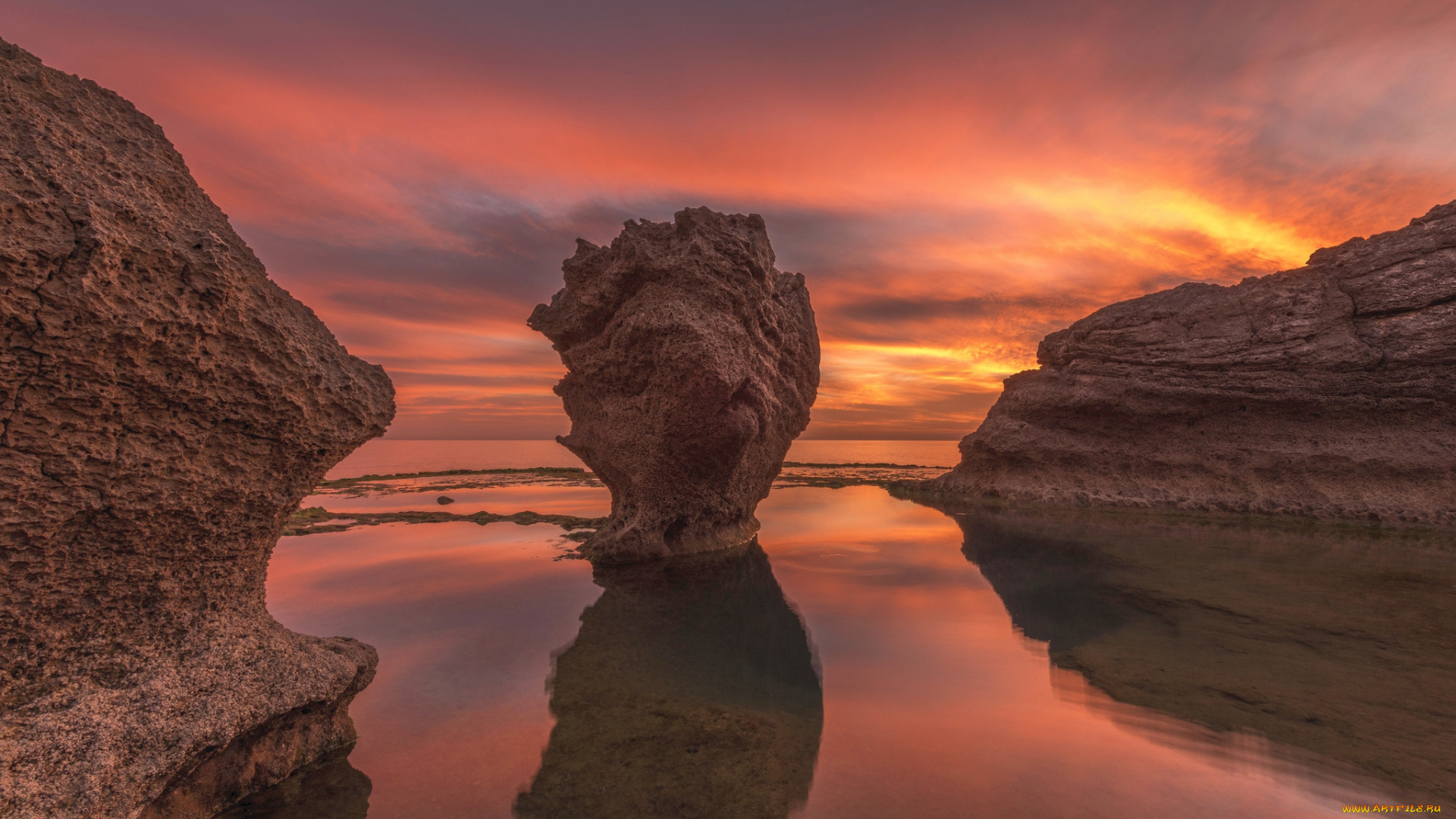 природа, побережье, простор