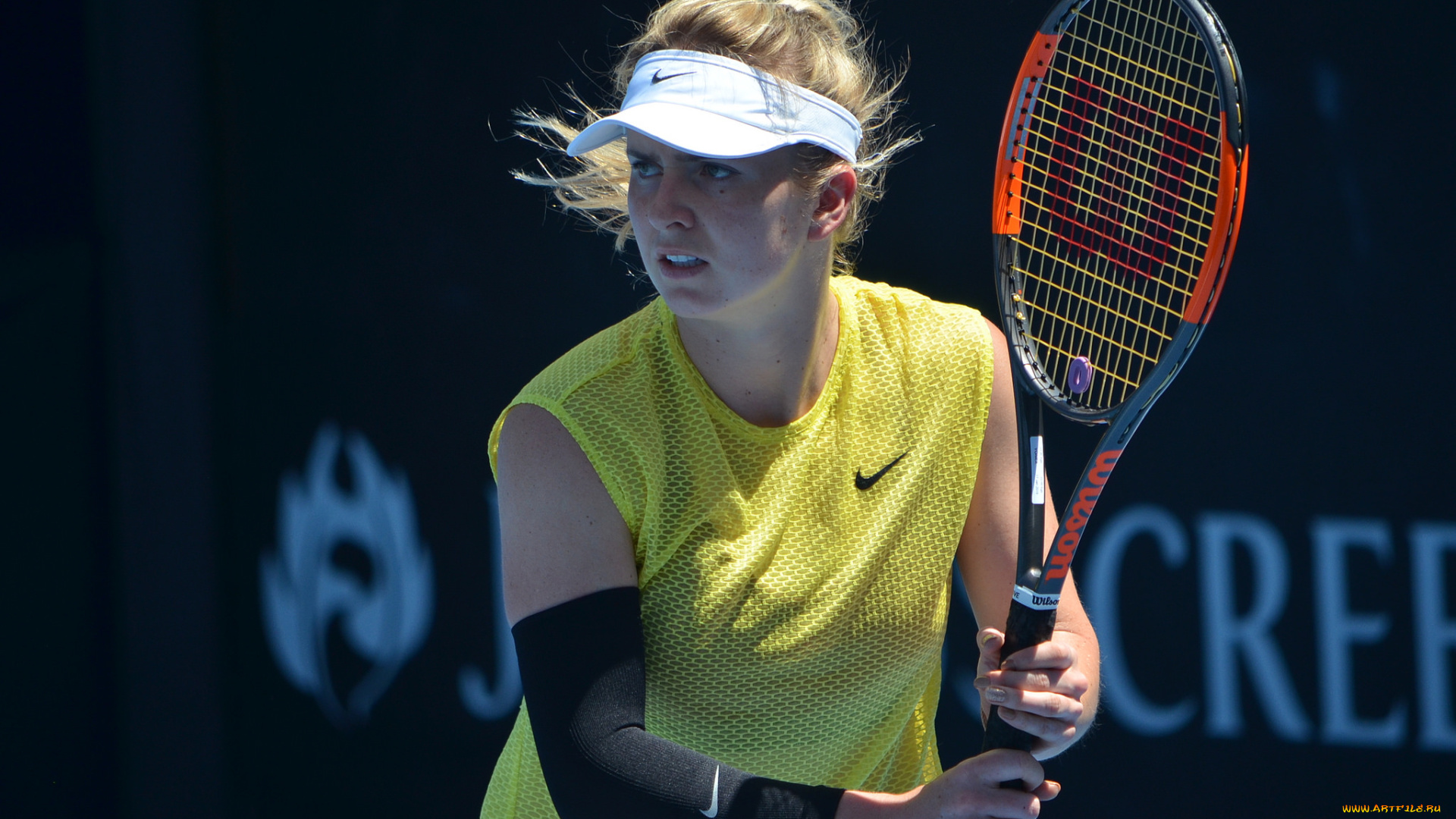 спорт, теннис, девушка, взгляд, фон, ракетка, elina, svitolina